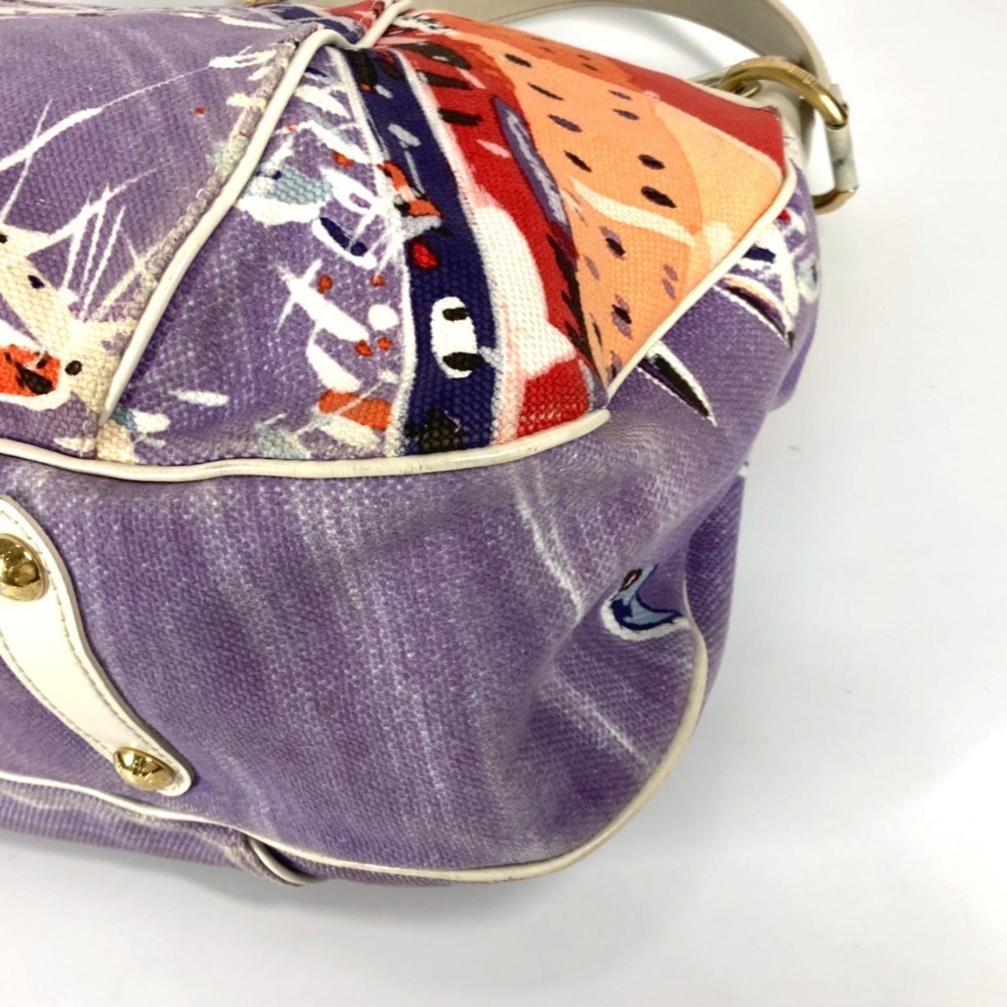 Louis Vuitton Multi-Color Leather Canvas Shoulder Bag (Pre-Owned)