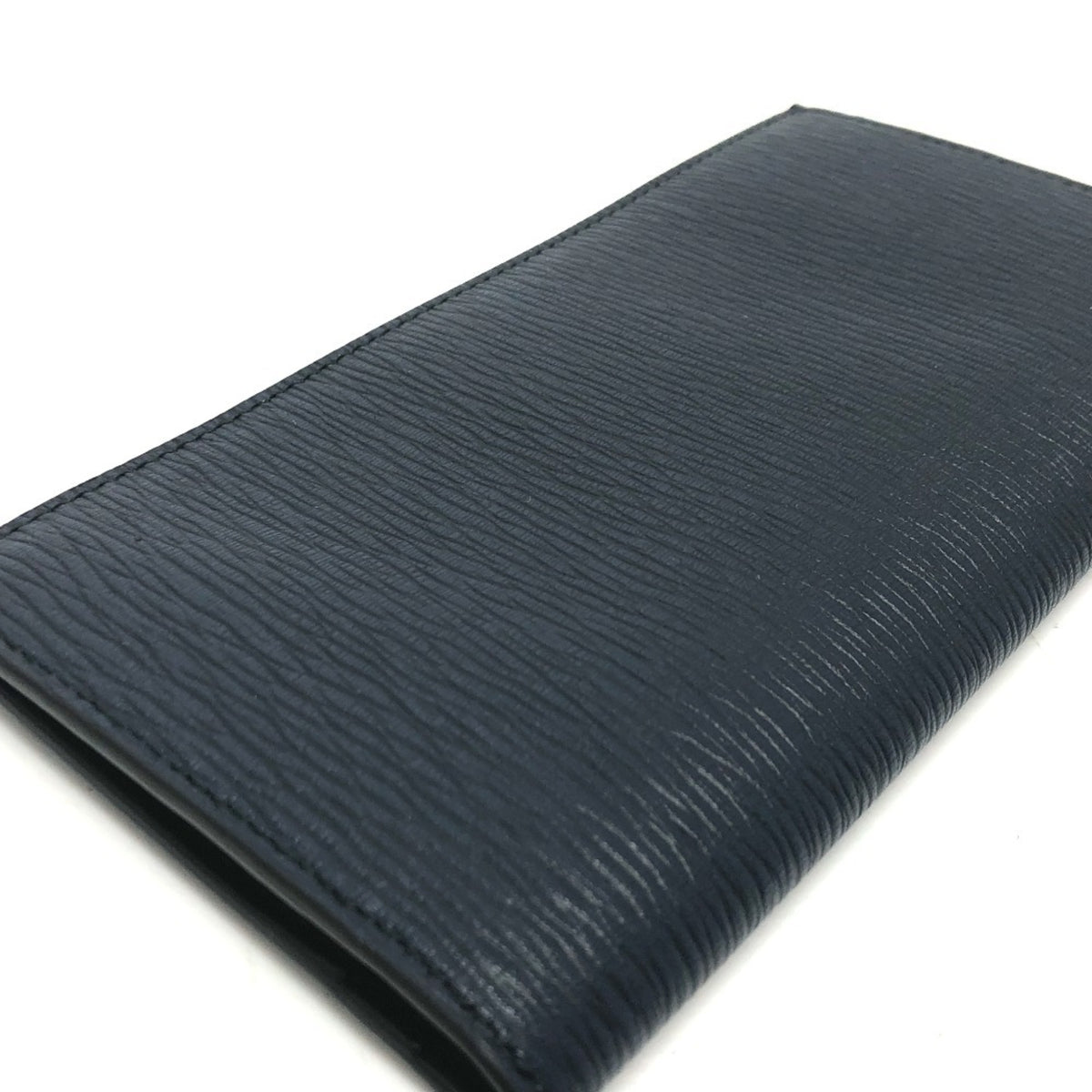 Salvatore Ferragamo Gancini Navy Leather Long Wallet (Bi-Fold) (Pre-Owned)