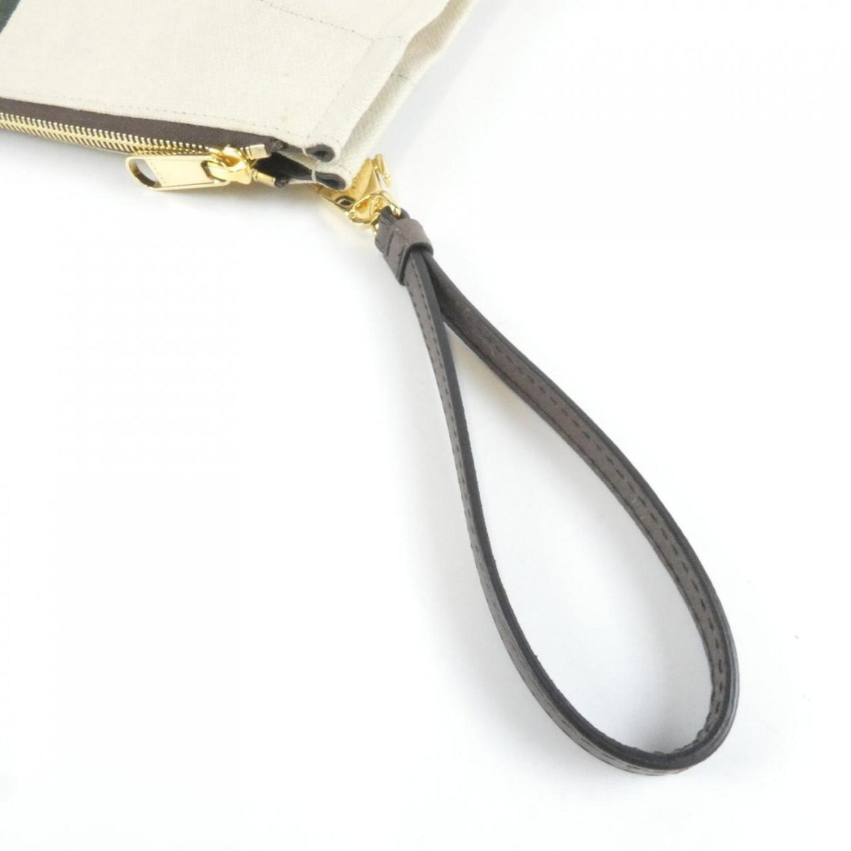 Gucci Beige Brown Linen Handbag (Pre-Owned)