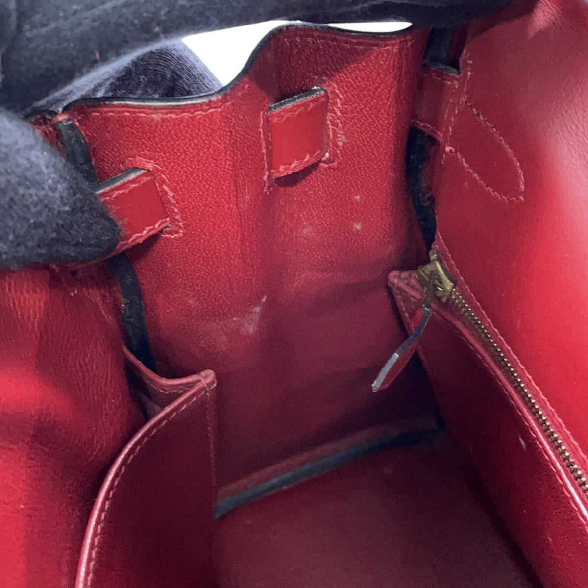 Hermes Multi-Color Rouge Vif Box Calf Leather Leather Handbag (Pre-Owned)