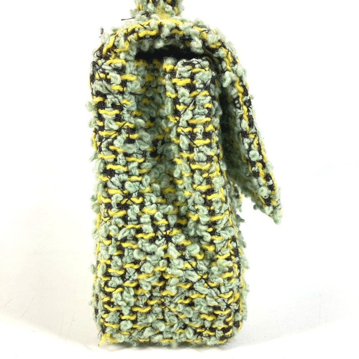 Chanel Green Tweed Handbag (Pre-Owned)