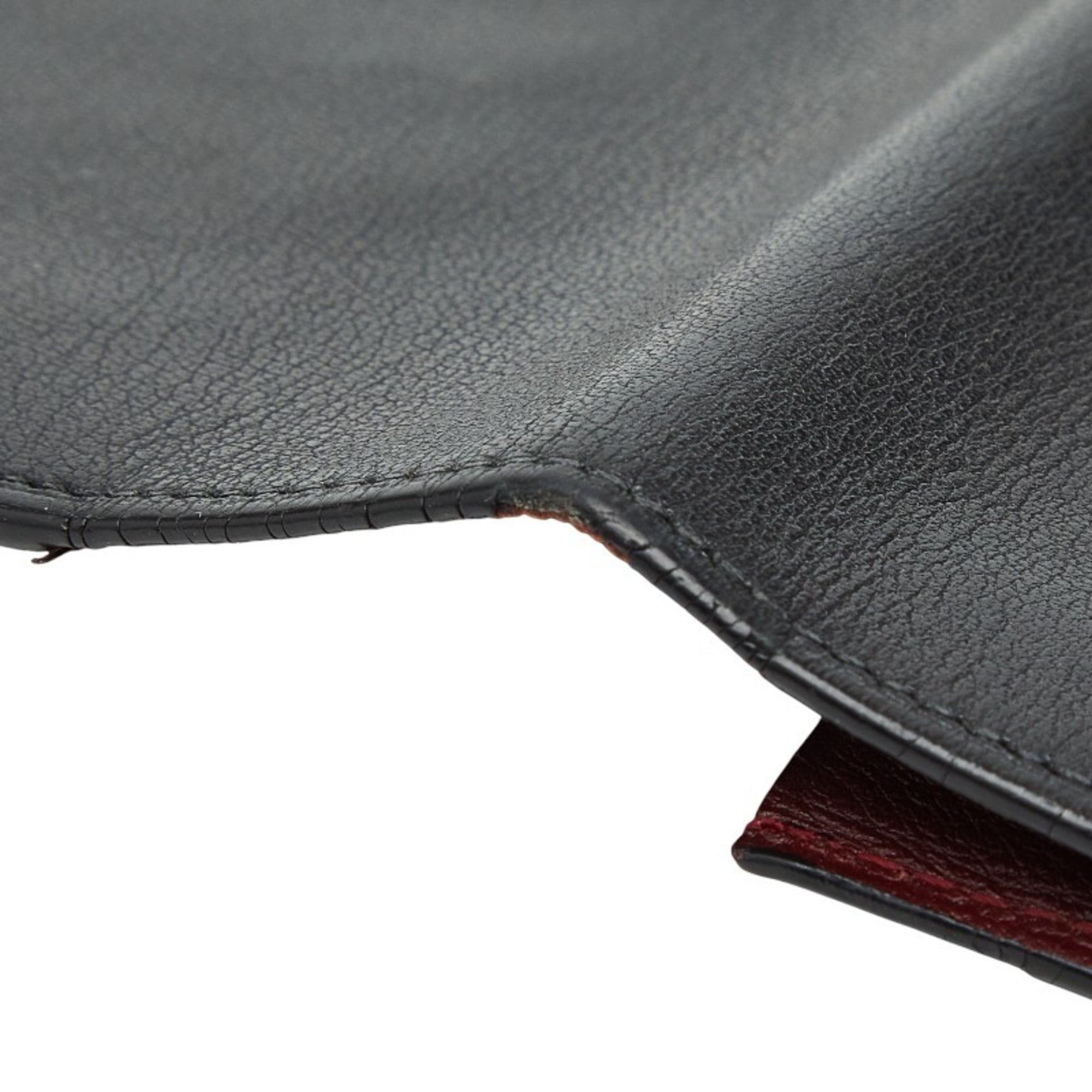 Cartier Black Leather Long Bill Wallet (Bi-Fold) (Pre-Owned)