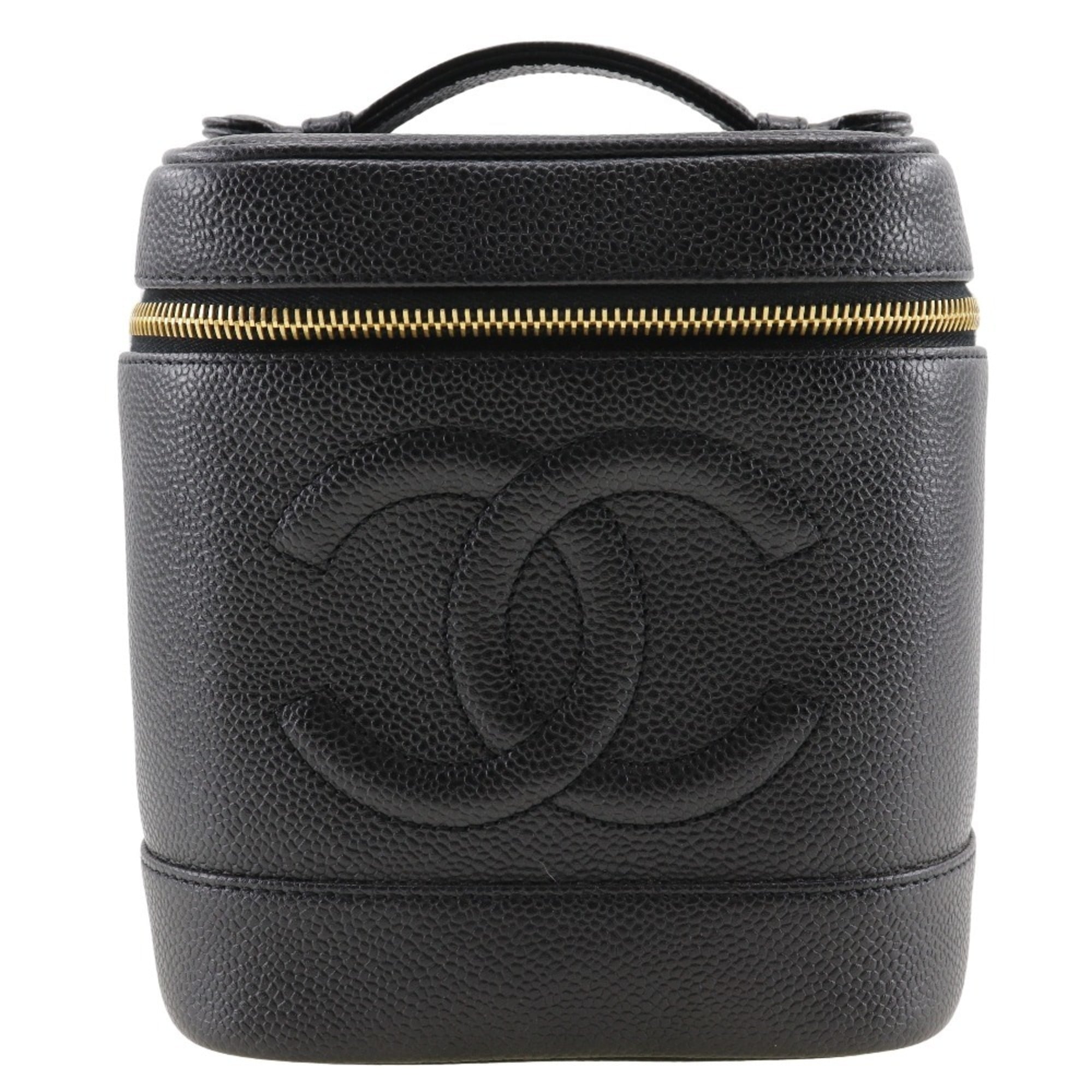 Chanel Black Caviar Leather Handbag Pouch (Pre-Owned)