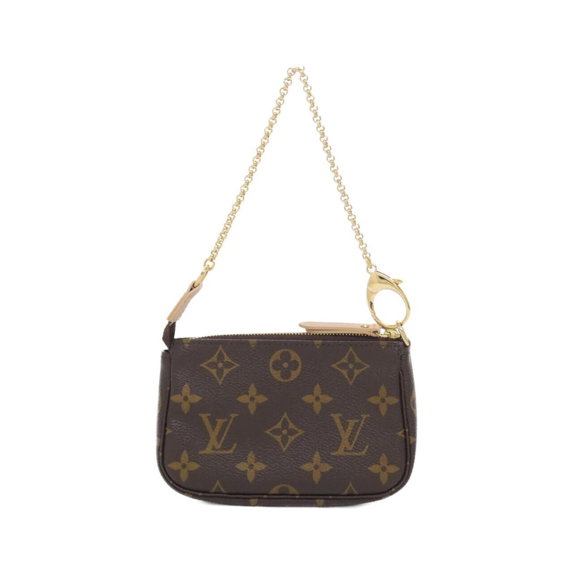 Louis Vuitton Marron Coated Canvas Pochette Pouch (Pre-Owned)