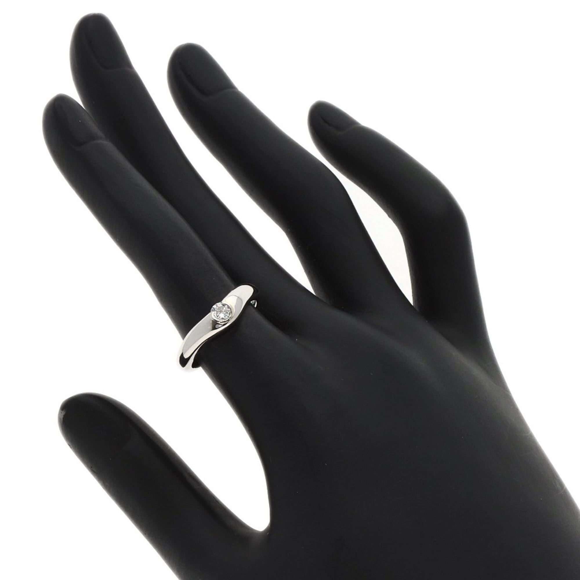 Tiffany Platinum Platinum 950 Band Ring (Pre-Owned)