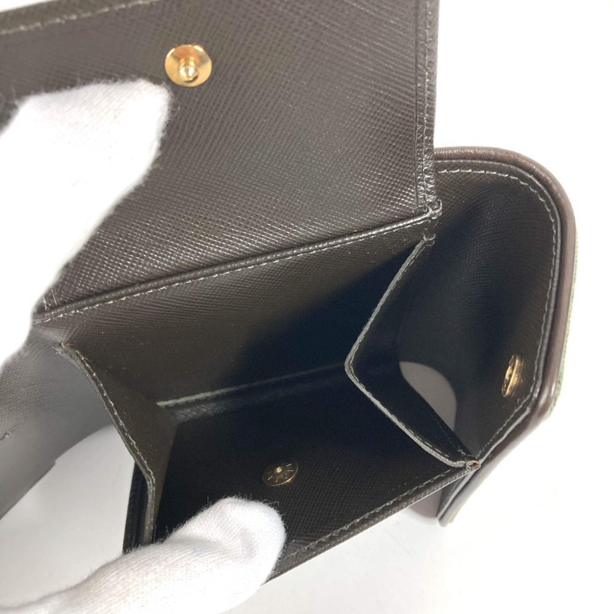 Louis Vuitton Khaki Monogram Mini Canvas Wallet (Tri-Fold) (Pre-Owned)