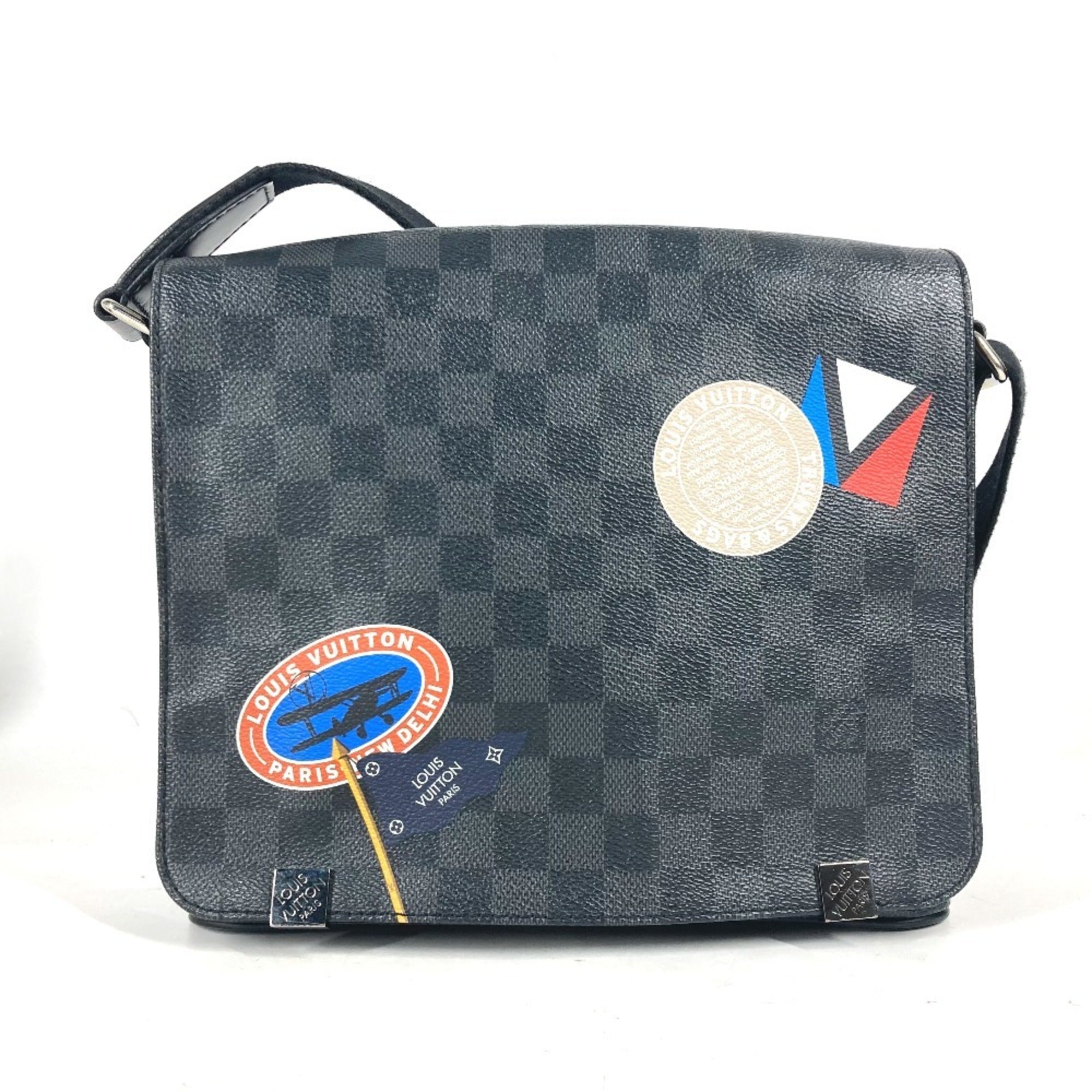 Louis Vuitton Black Damier Graphite Shoulder Bag (Pre-Owned)