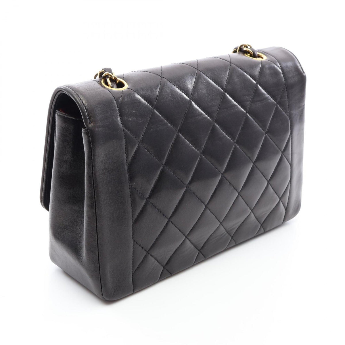Chanel Black Leather Handbag Shoulder Bag (Pre-Owned)
