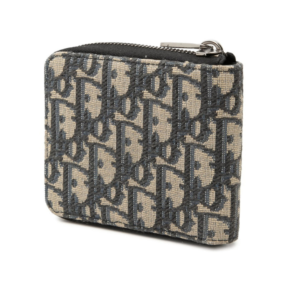 Christian Dior Beige Navy Canvas Wallet (Bi-Fold) (Pre-Owned)