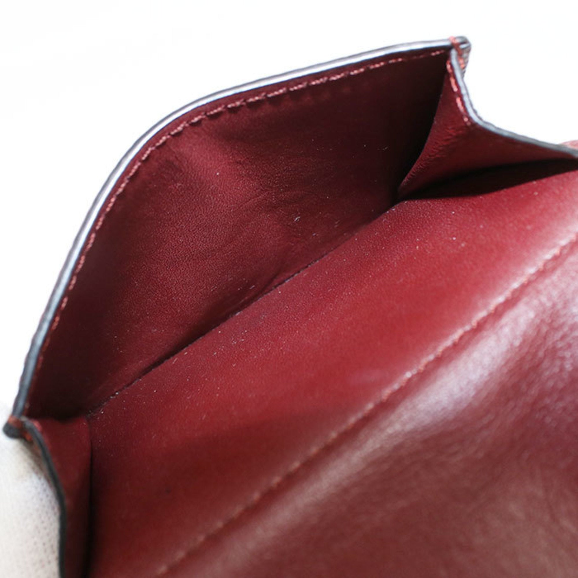 Loewe Wine Leather Wallet (Tri-Fold) (Pre-Owned)