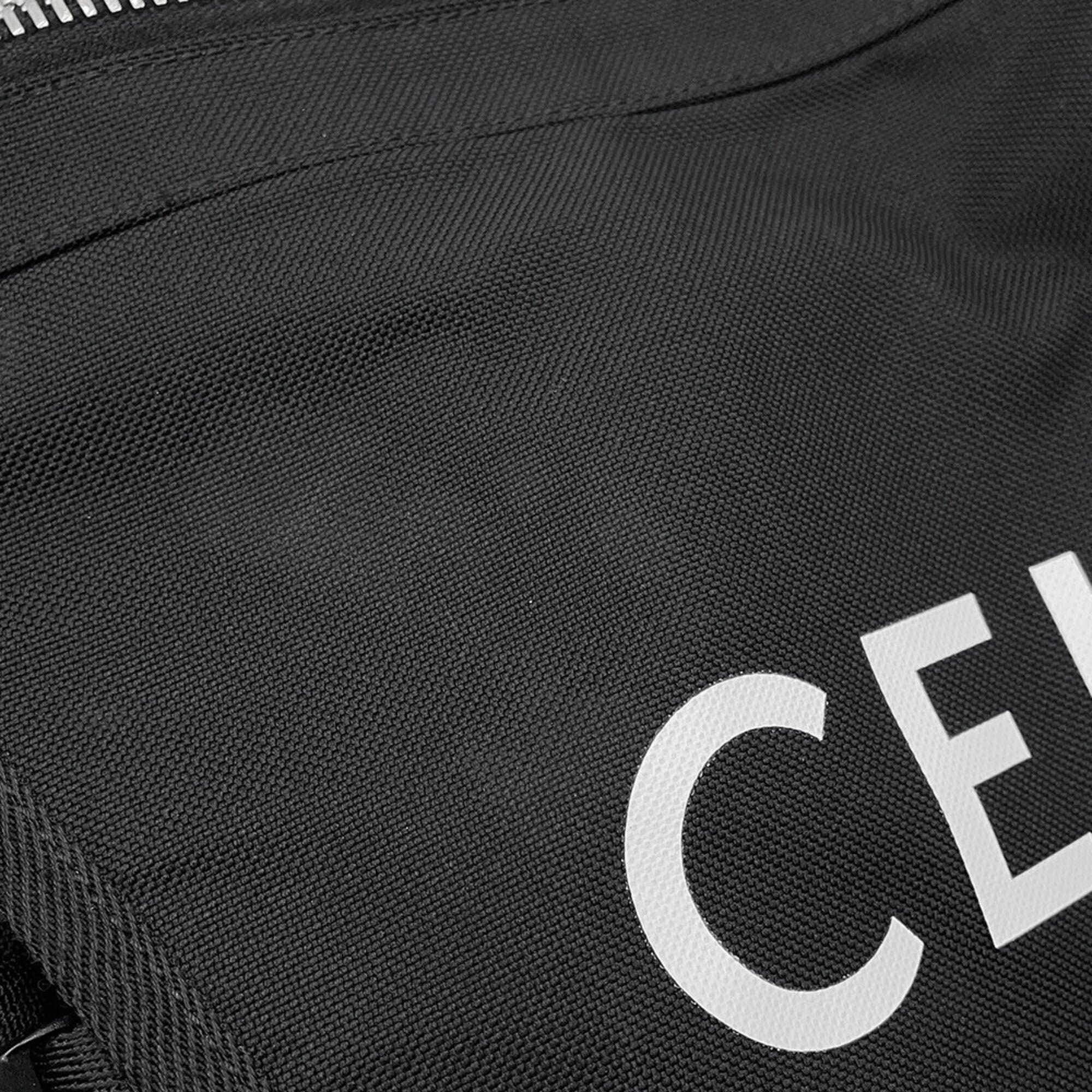 Celine Black Canvas Handbag Sling Bag (Pre-Owned)