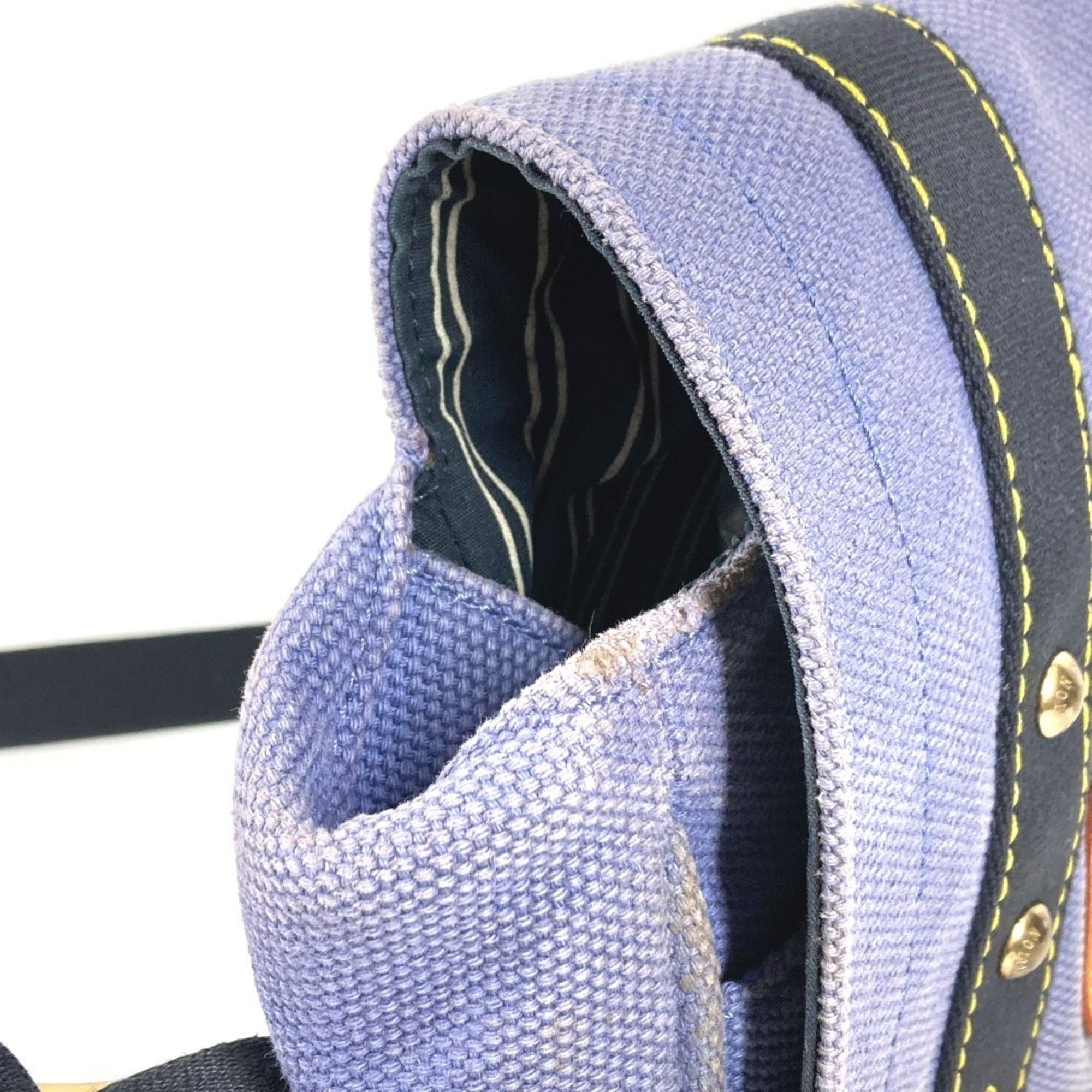 Louis Vuitton Blue Canvas Shoulder Bag Tote Bag (Pre-Owned)