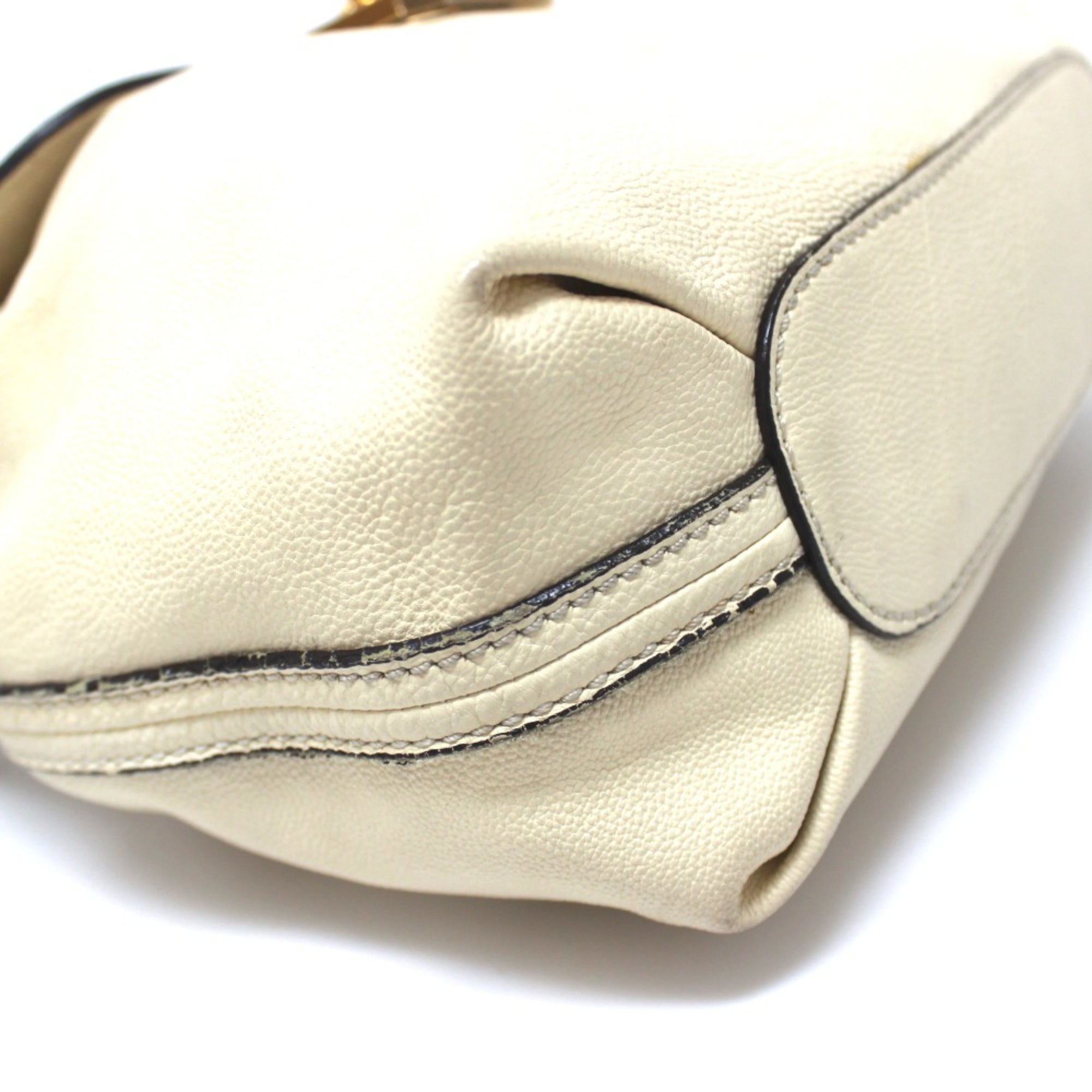Chloé Beige Leather Shoulder Bag (Pre-Owned)