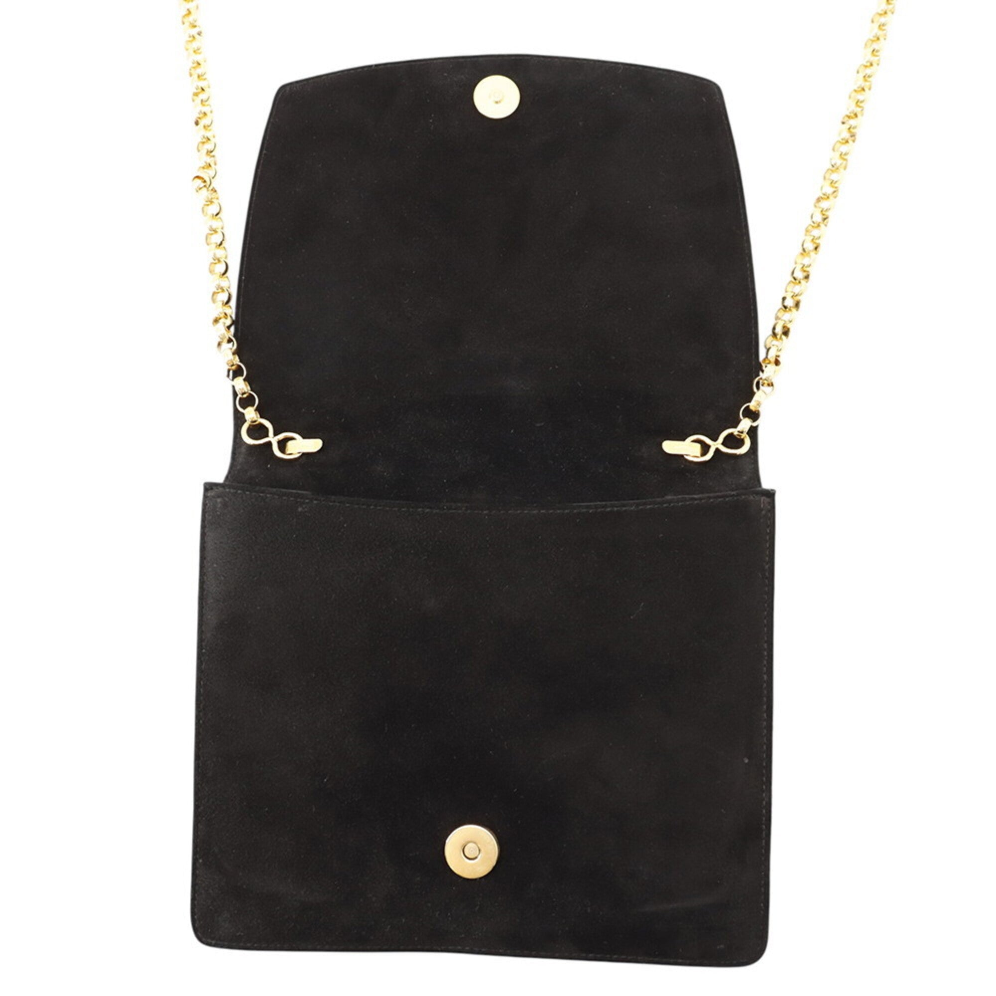 Salvatore Ferragamo Black Suede Shoulder Bag (Pre-Owned)