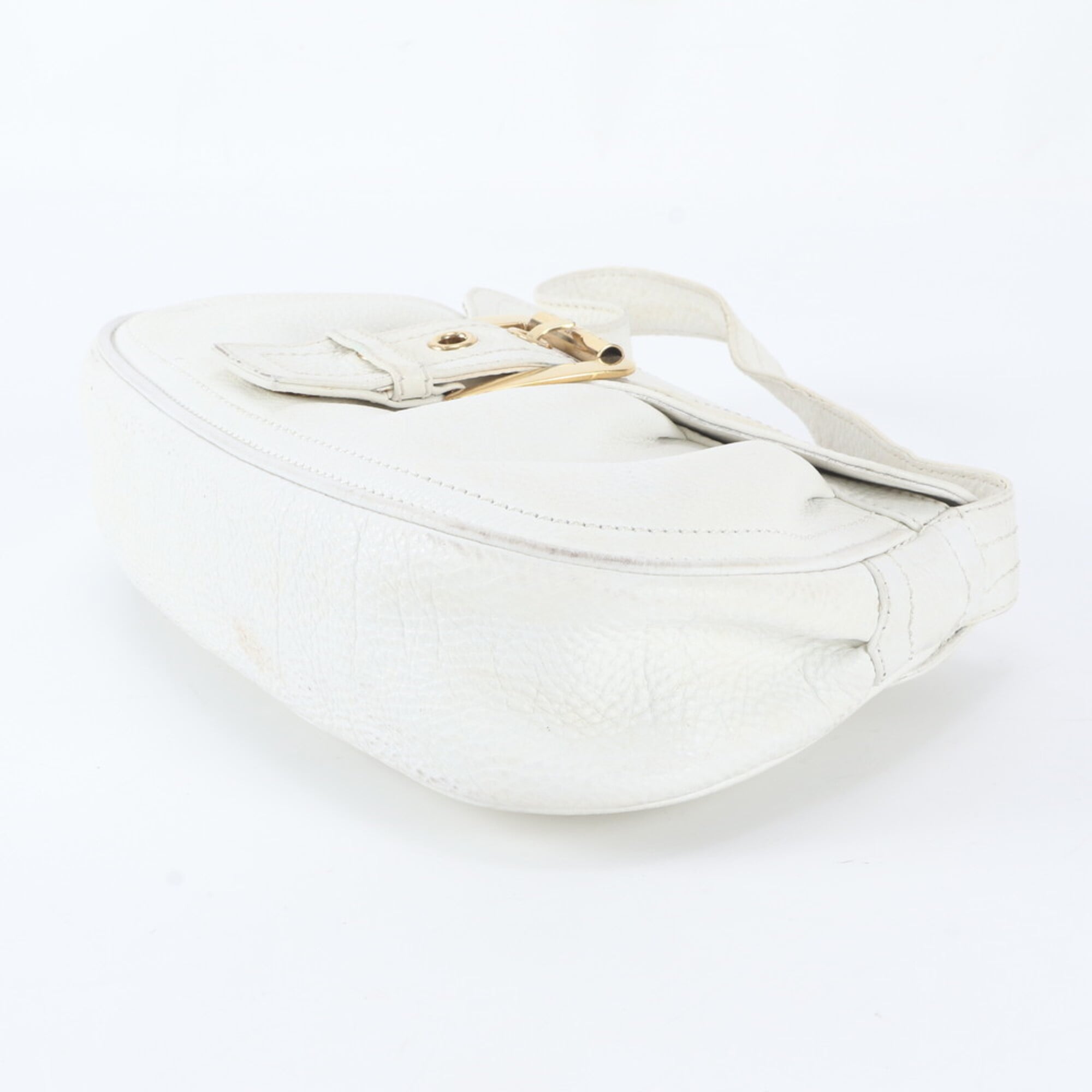 Celine White Leather Handbag Shoulder Bag (Pre-Owned)
