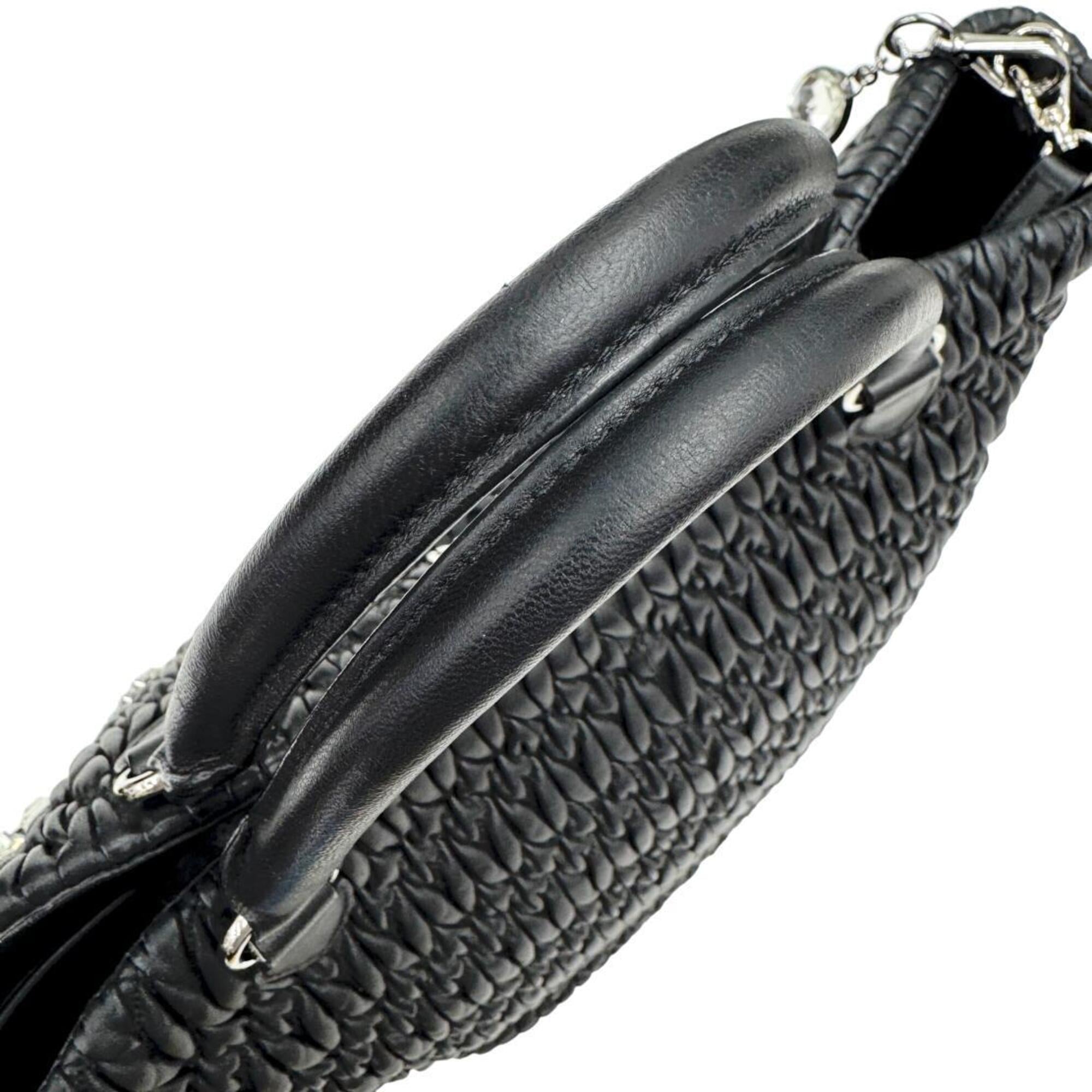Miu Miu Black Leather Handbag Shoulder Bag (Pre-Owned)