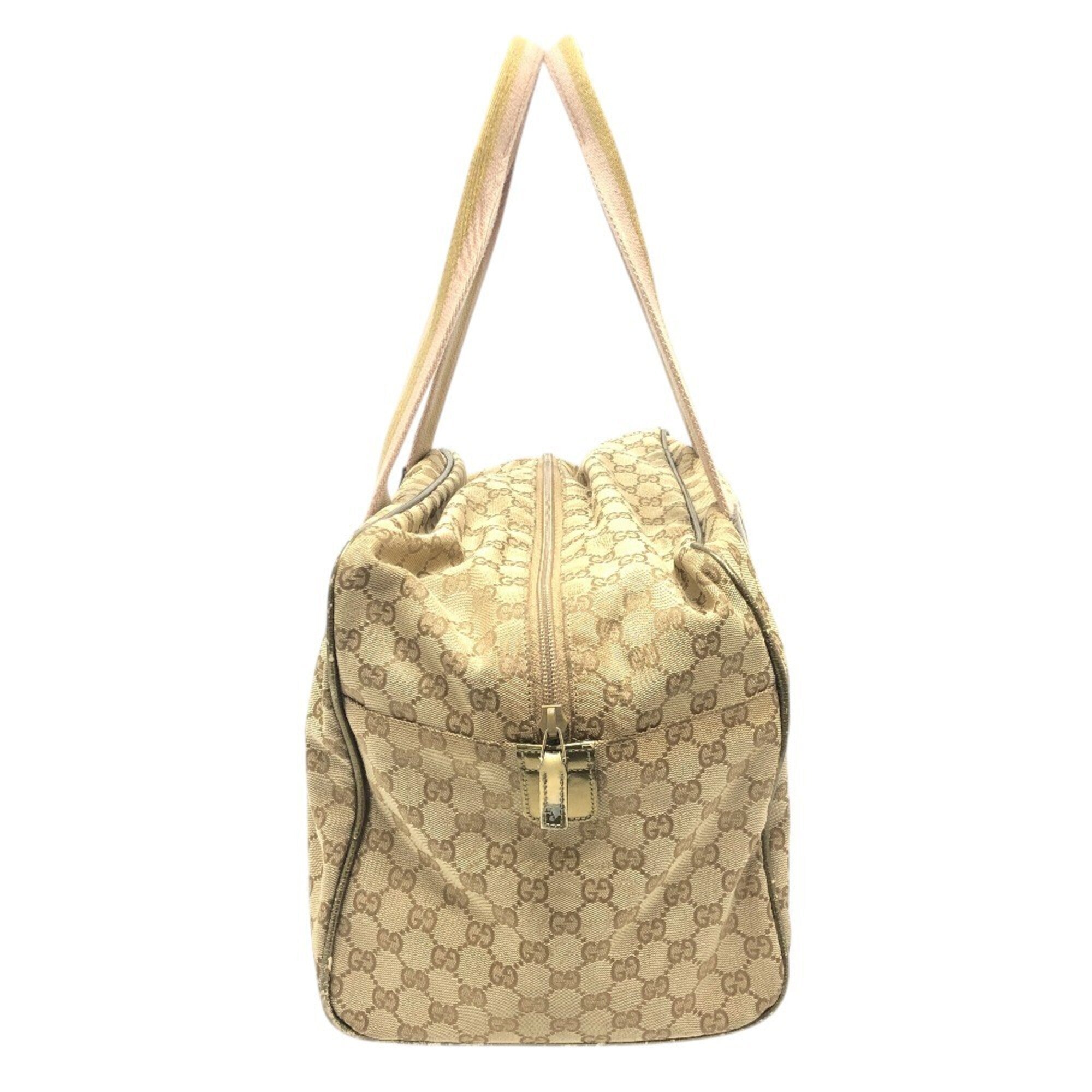Gucci Beige Gg Canvas Boston Bag Tote Bag (Pre-Owned)