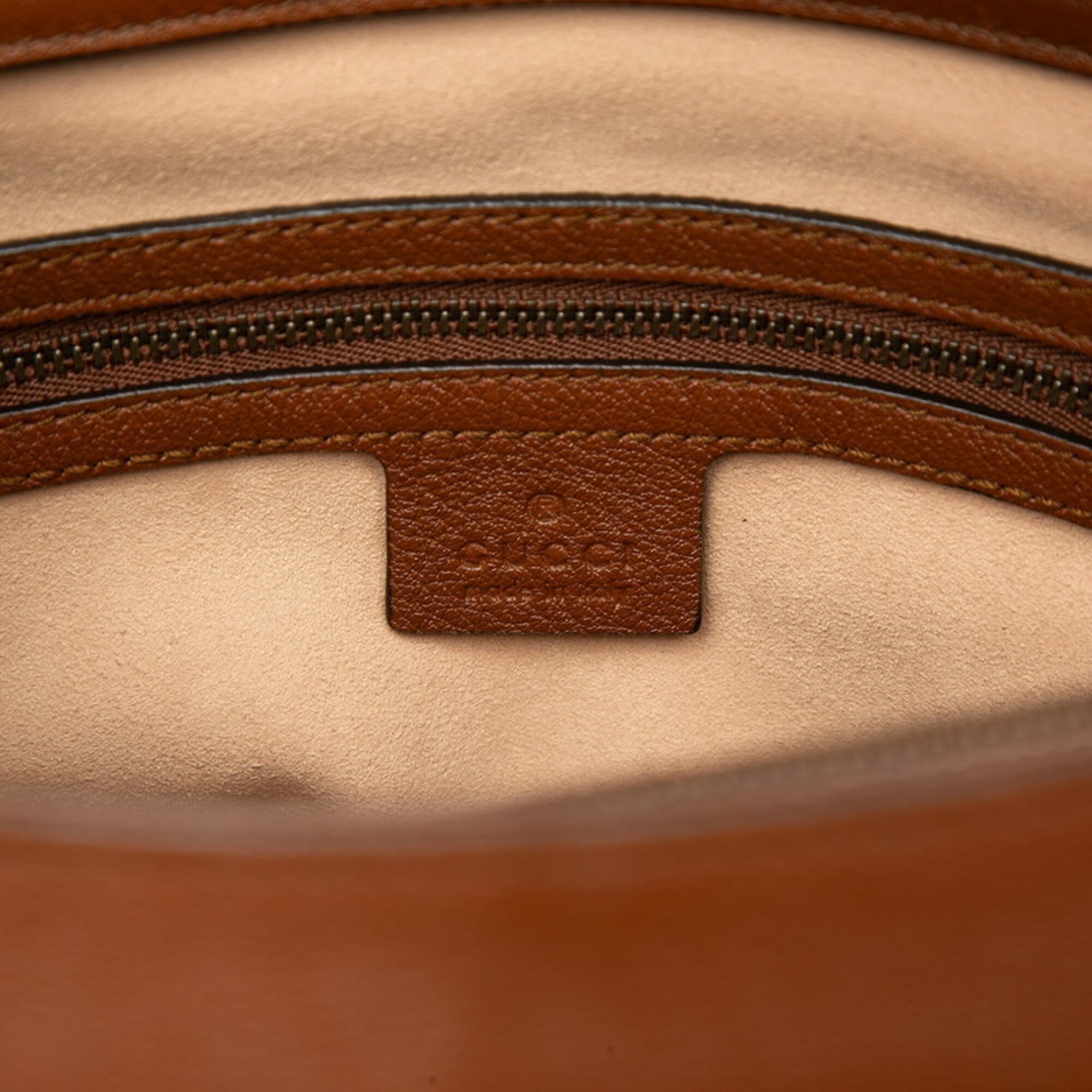 Gucci Brown Bamboo Leather Shoulder Bag Tote Bag (Pre-Owned)
