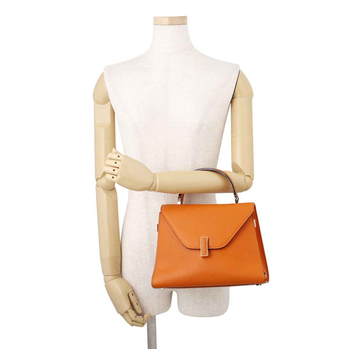 Valextra Orange Leather Handbag (Pre-Owned)