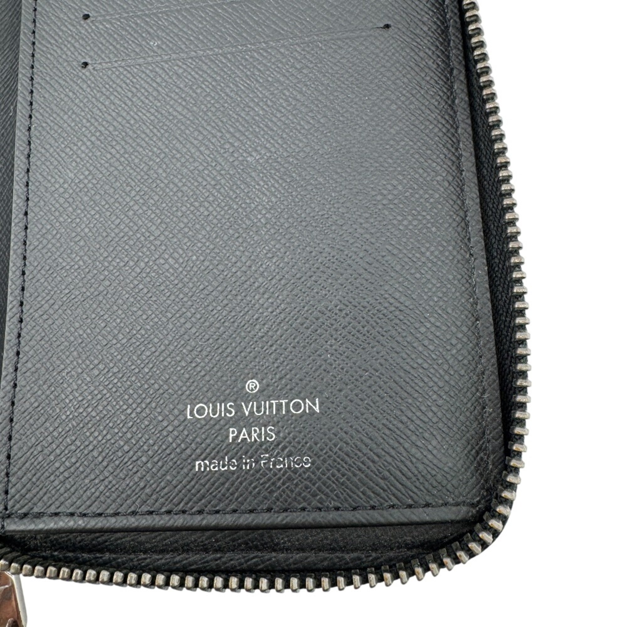 Louis Vuitton Black Leather Long Wallet (Bi-Fold) (Pre-Owned)