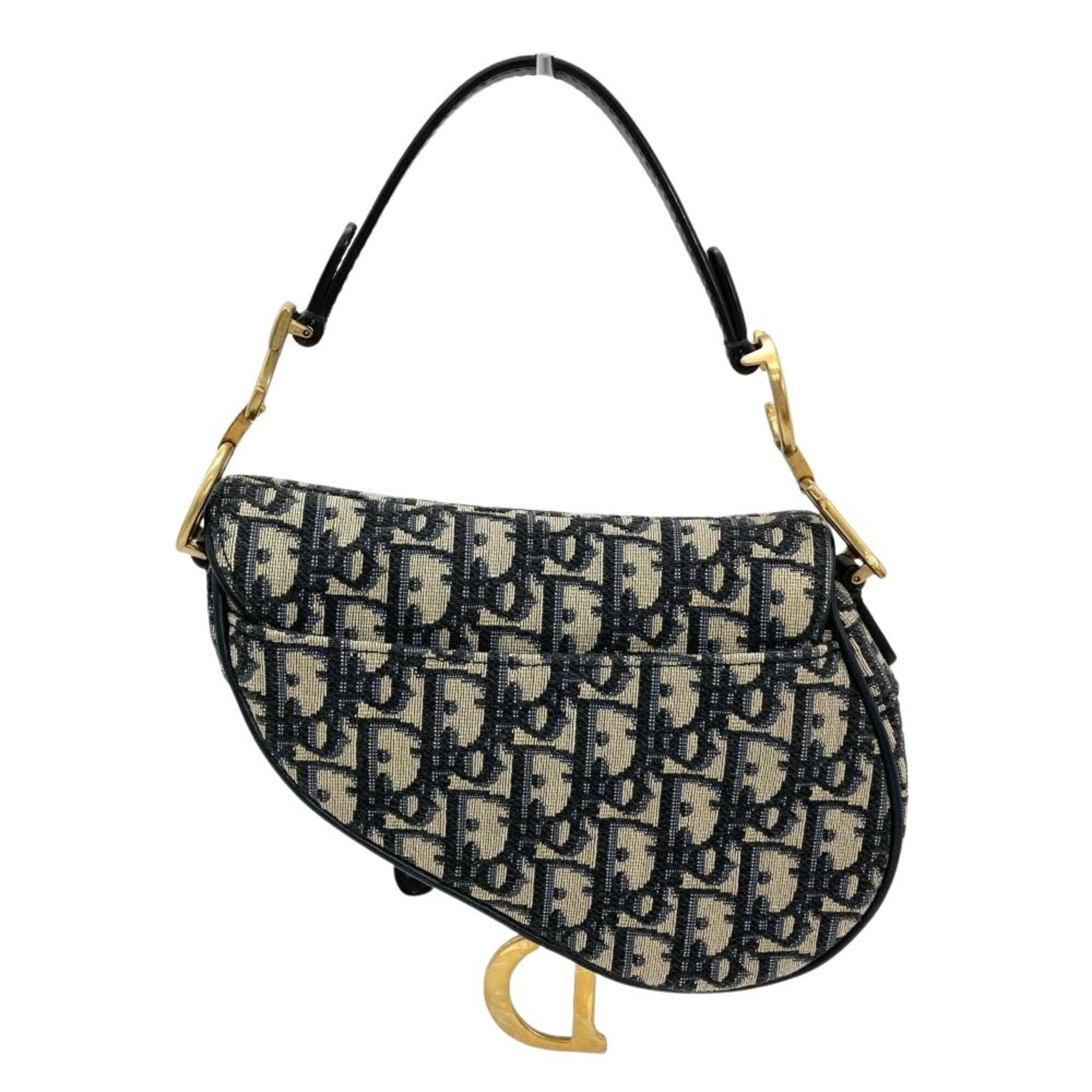 Christian Dior Navy Saddle Bag Shoulder Bag (Pre-Owned)