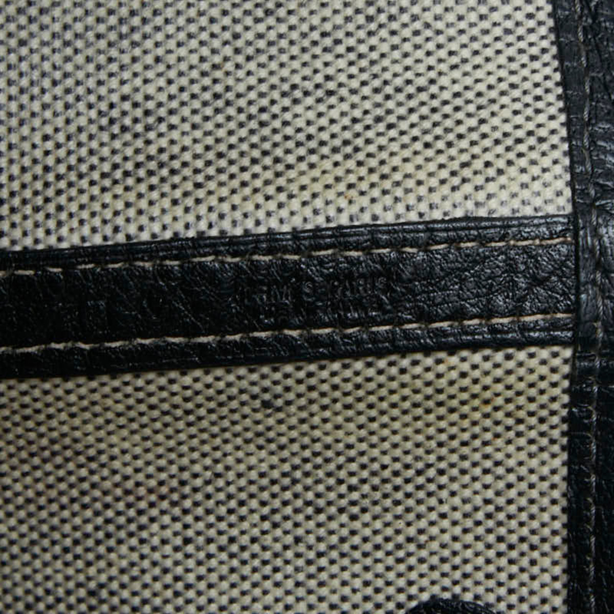 Hermes Beige Black Toile H Negonda Leather Handbag Tote Bag (Pre-Owned)