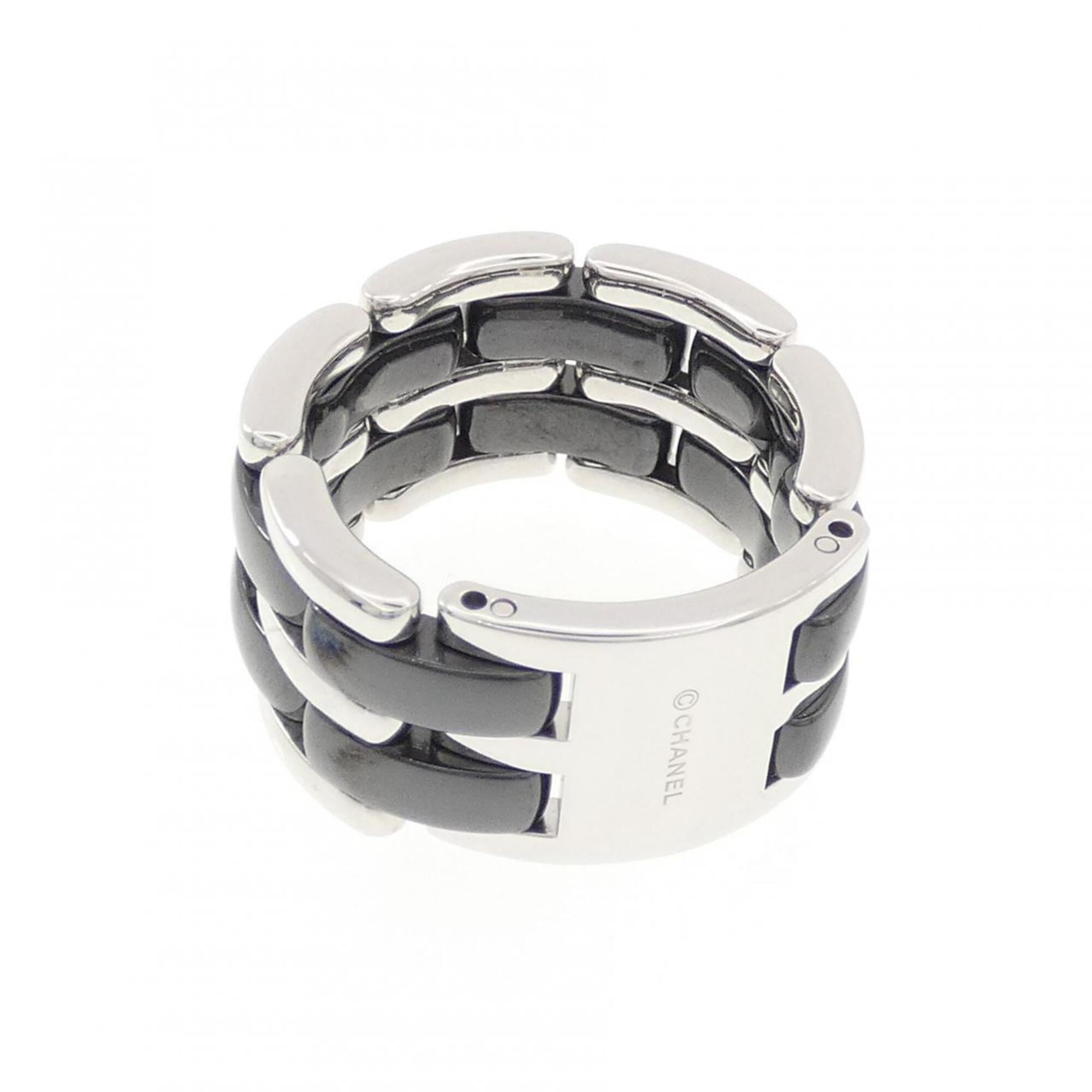 Chanel White Gold White Gold (18K) Ceramic Band Ring (Pre-Owned)