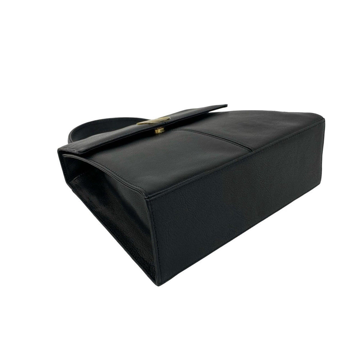 Yves Saint Laurent Black Leather Handbag Tote Bag (Pre-Owned)