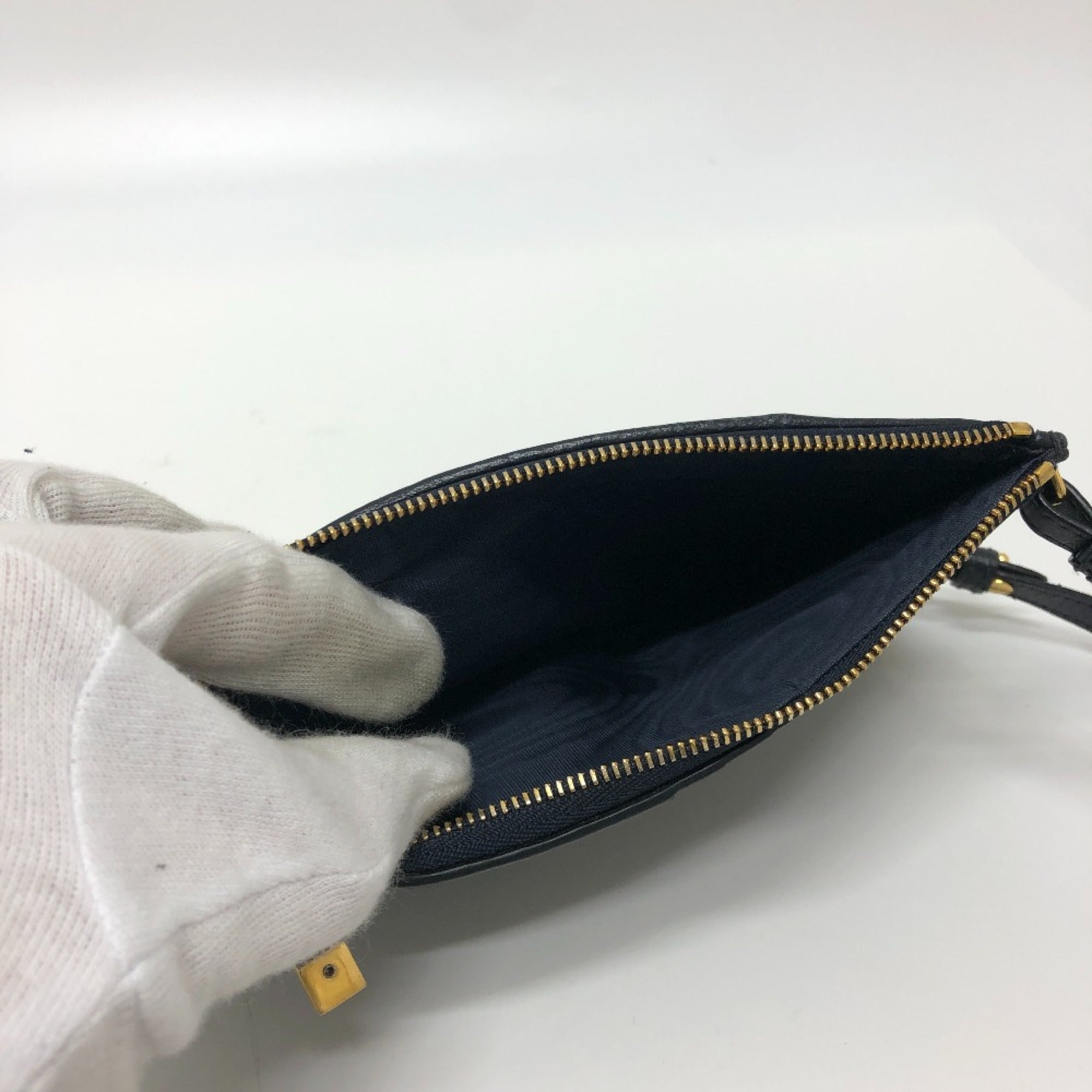 Christian Dior Navy Cloth Shoulder Bag (Pre-Owned)