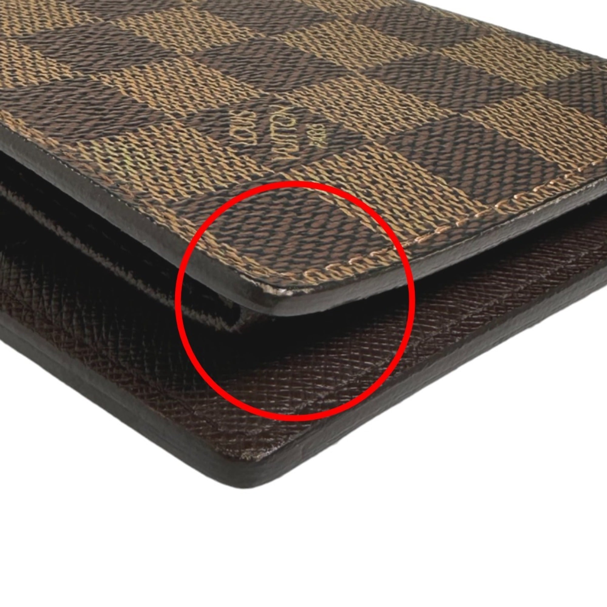 Louis Vuitton Brown Damier Canvas Wallet (Bi-Fold) (Pre-Owned)