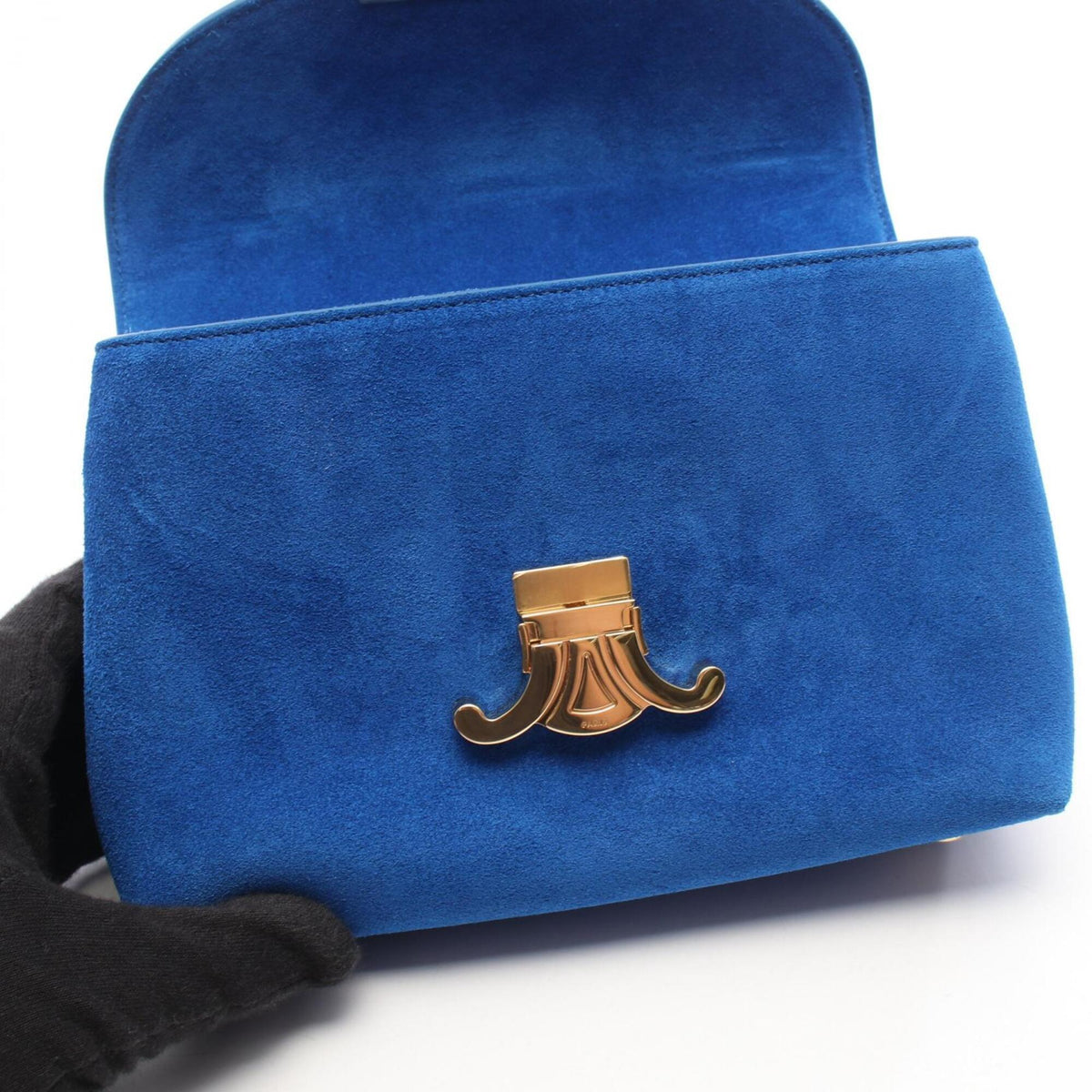 Celine Blue Suede Handbag (Pre-Owned)