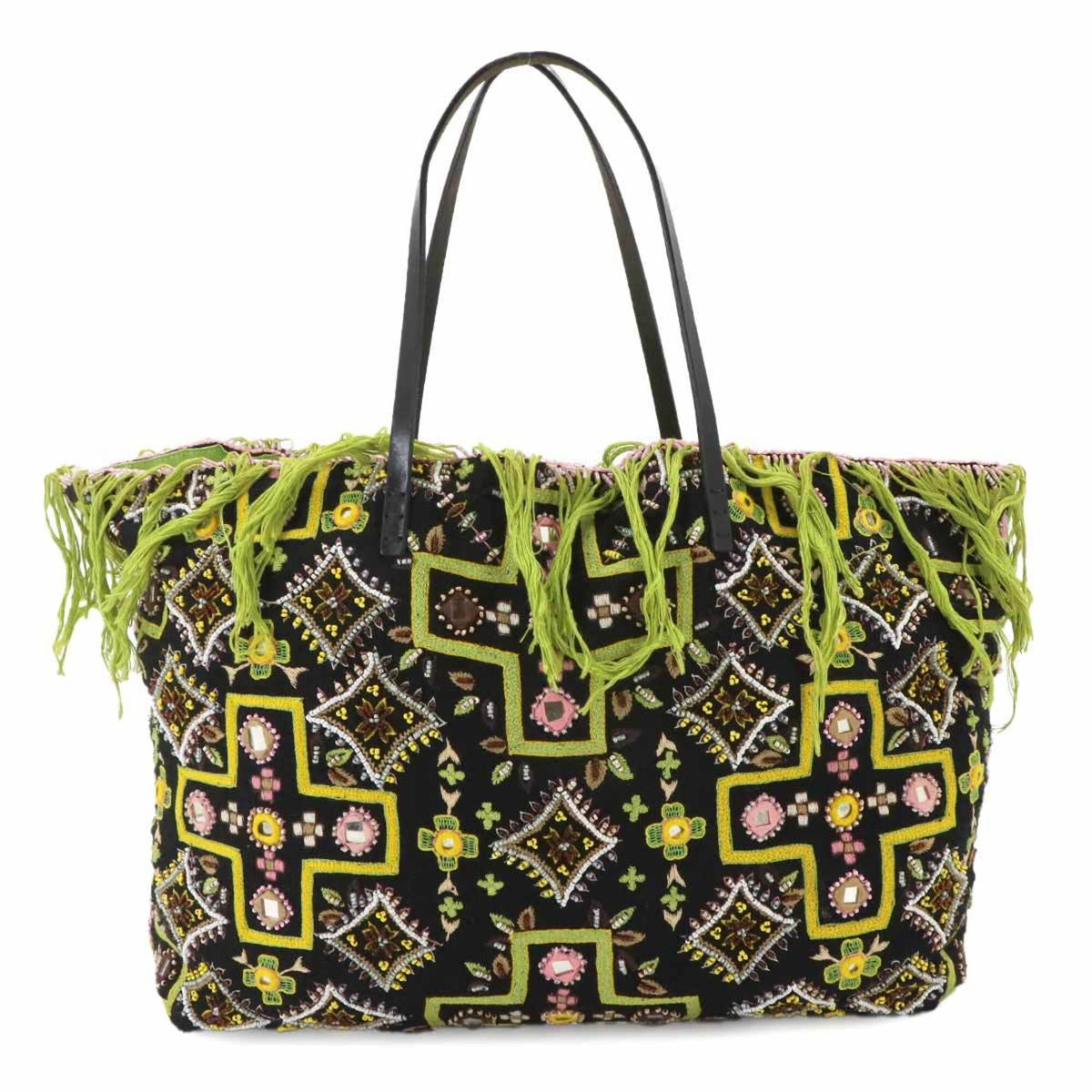 Fendi Multi-Color Canvas Leather Tote Bag (Pre-Owned)