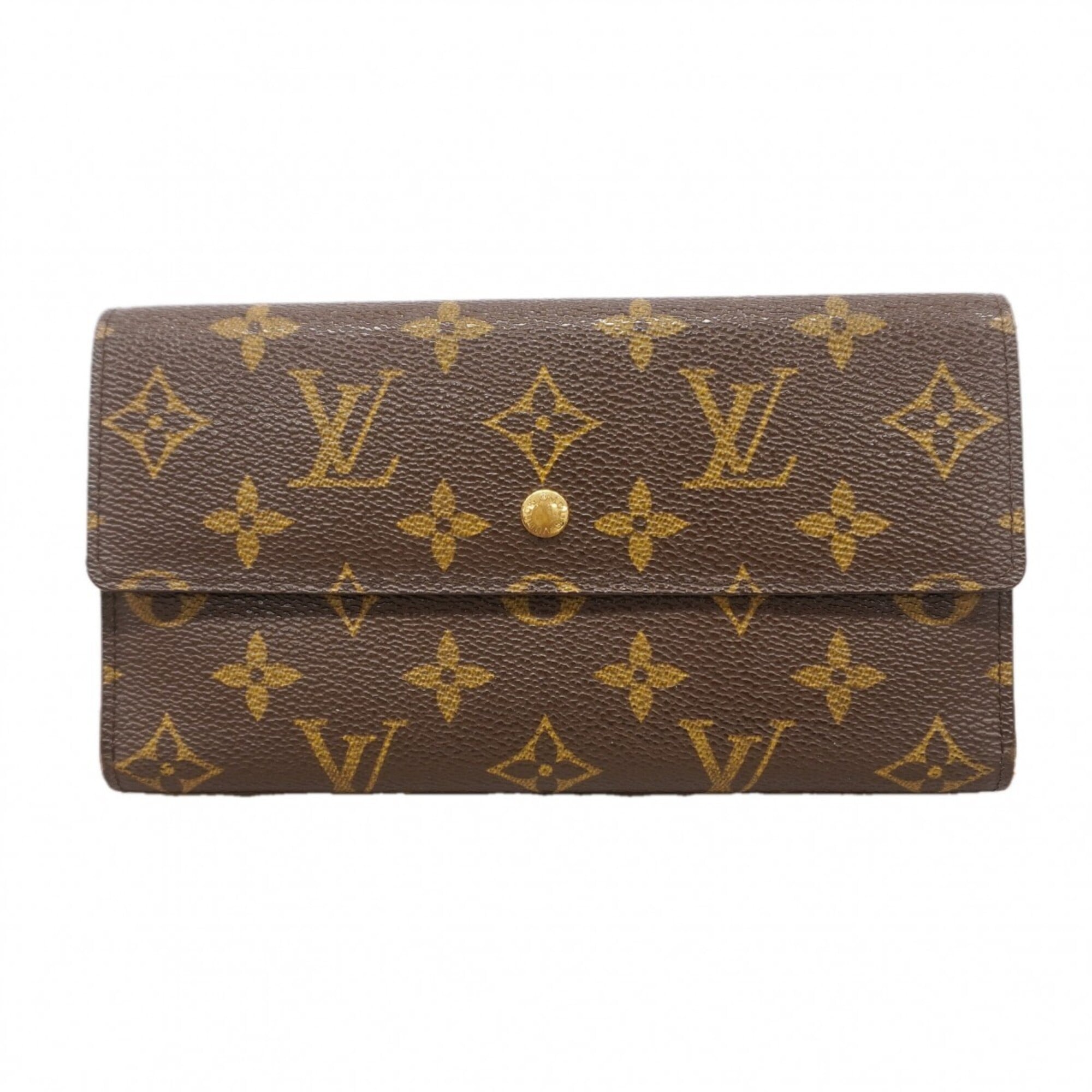Louis Vuitton Brown Long Wallet (Tri-Fold) (Pre-Owned)