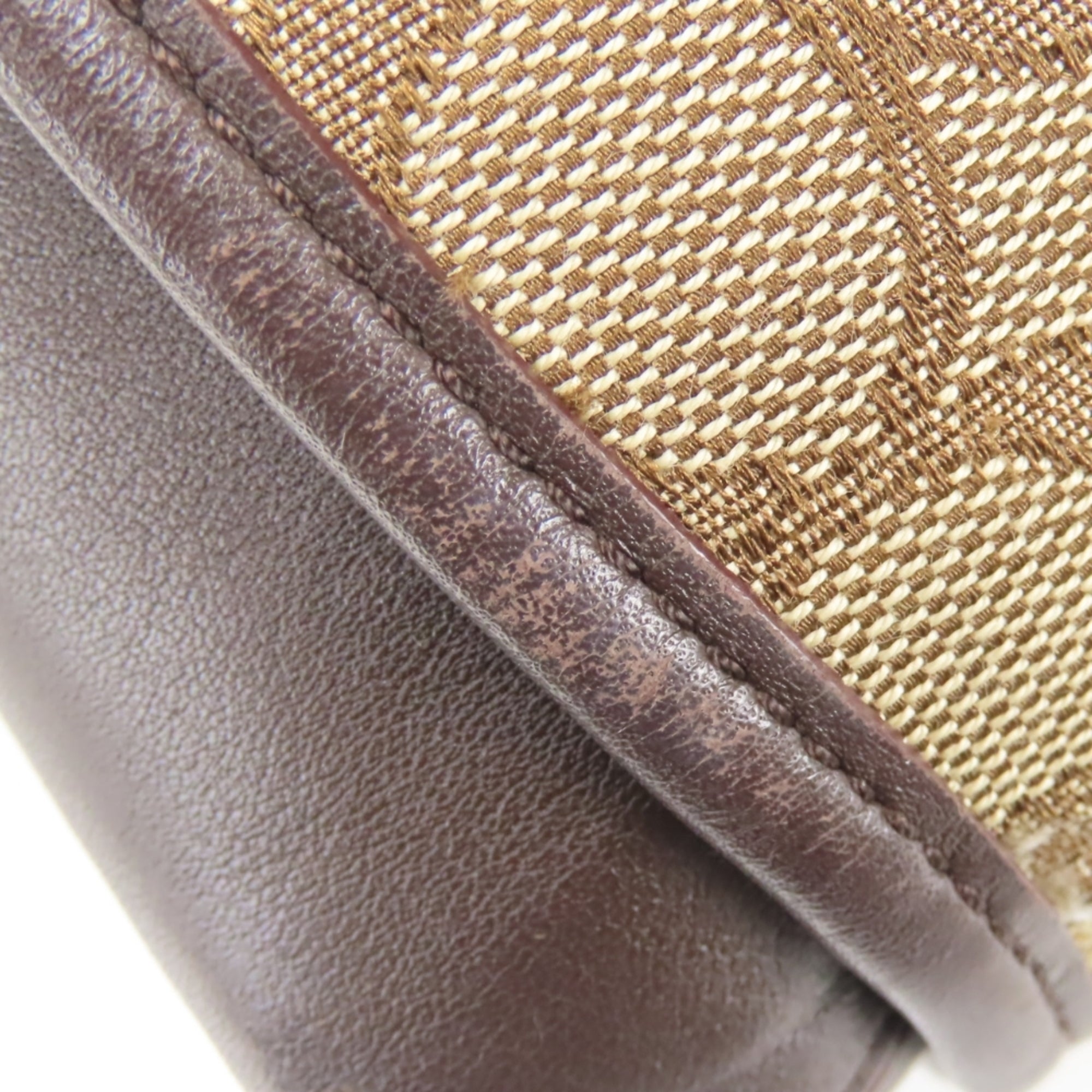 Coach Beige Brown Signature Line Tote Bag (Pre-Owned)