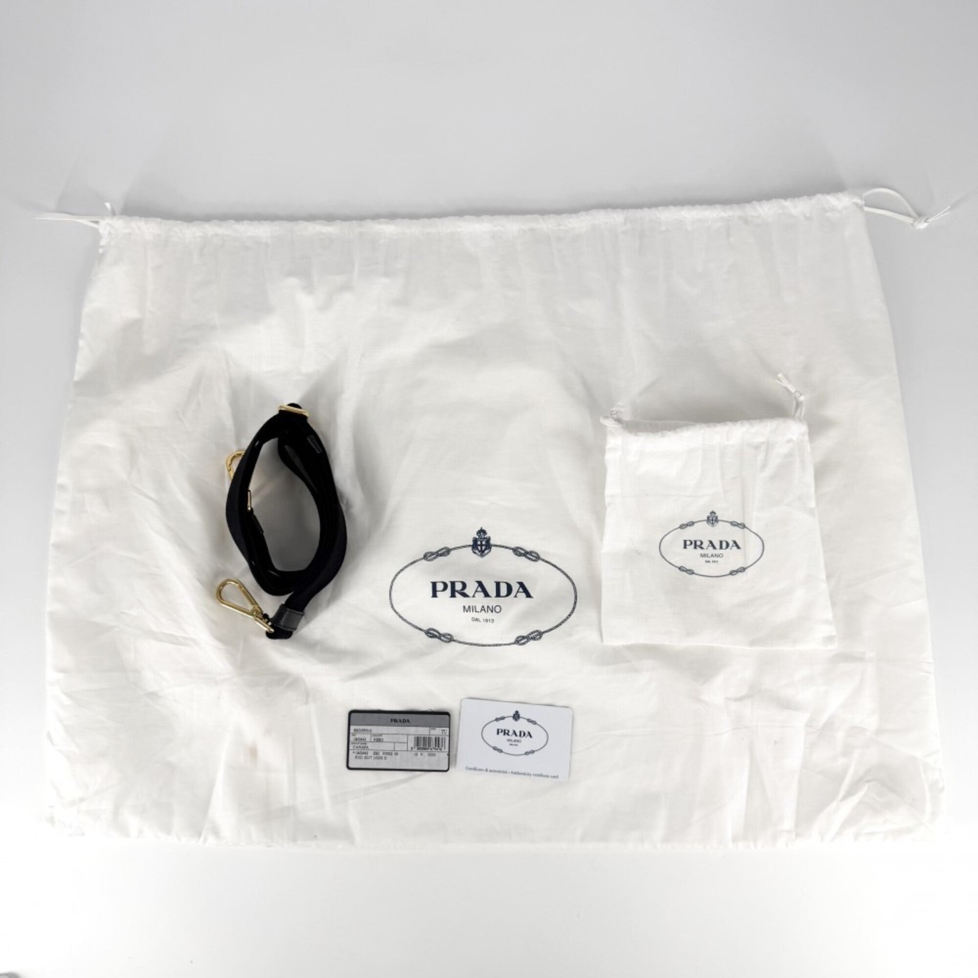 Prada Black Canvas Handbag Shoulder Bag Tote Bag (Pre-Owned)