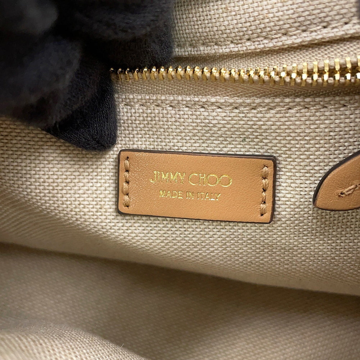 Jimmy Choo Beige Raffia Handbag Shoulder Bag (Pre-Owned)