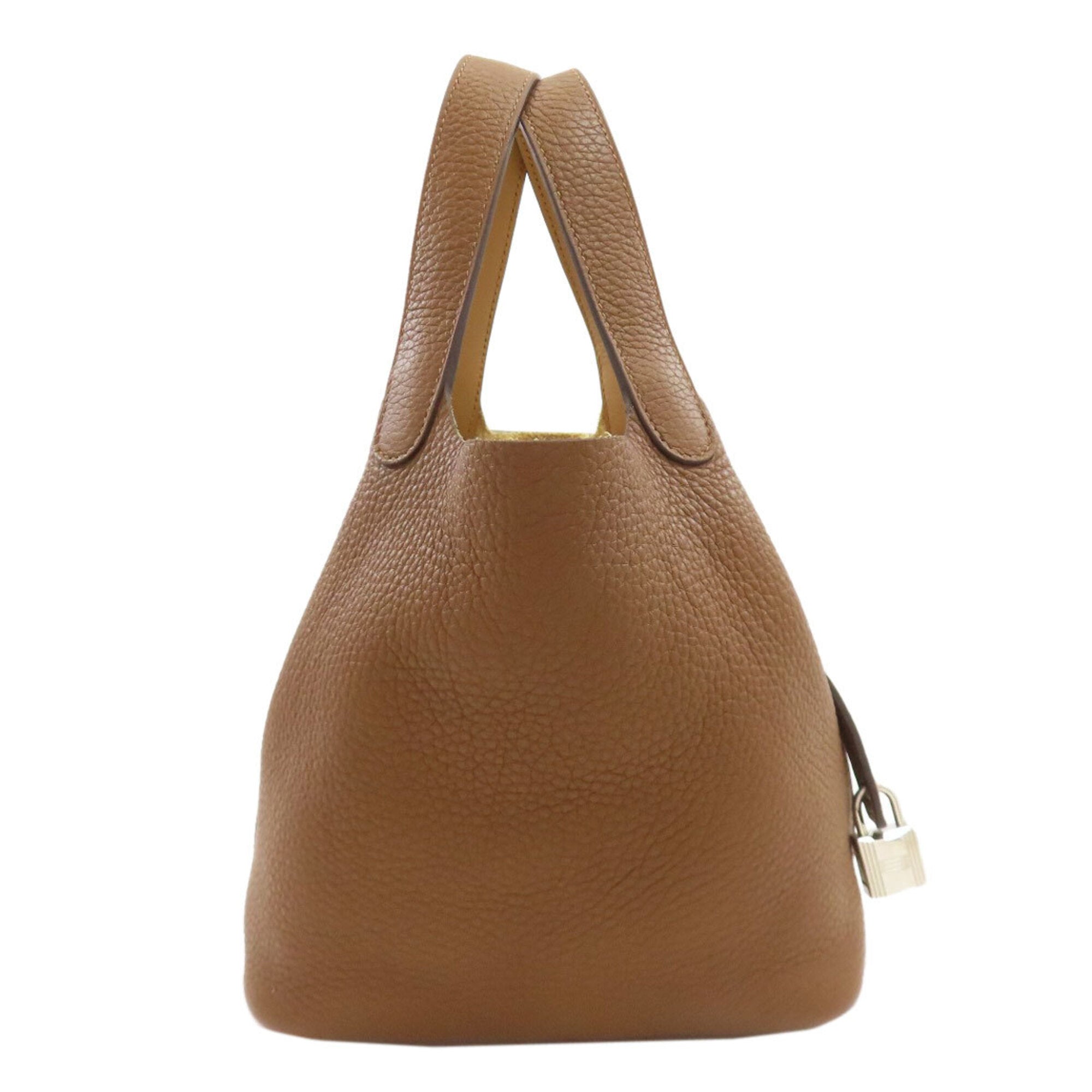 Hermes Brown Taurillon Clemence Leather Handbag (Pre-Owned)