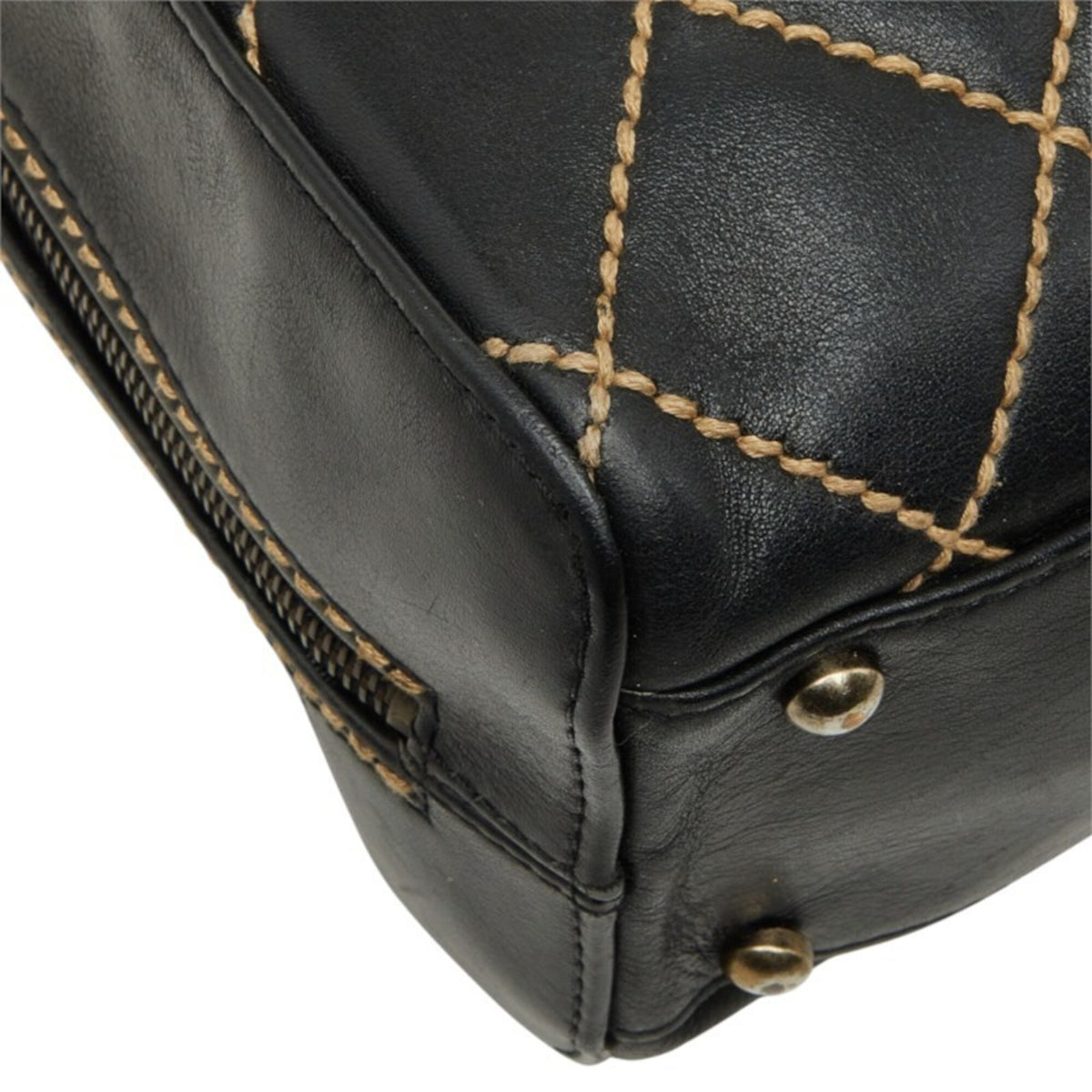 Chanel Black Leather Handbag Pouch (Pre-Owned)