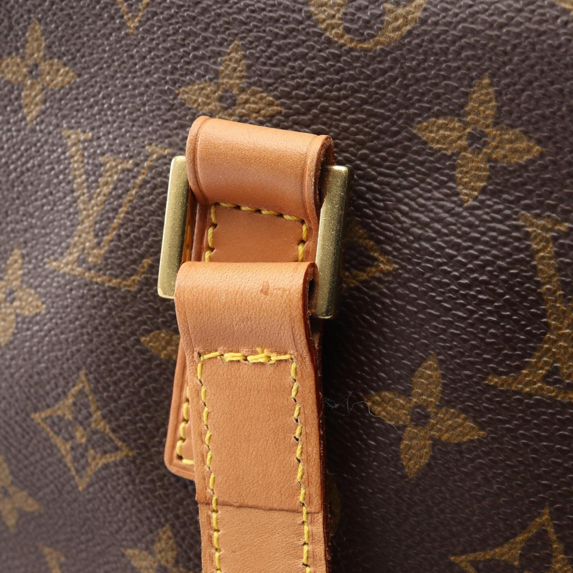 Louis Vuitton Brown Monogram Coated Canvas Leather Handbag Shoulder Bag (Pre-Owned)