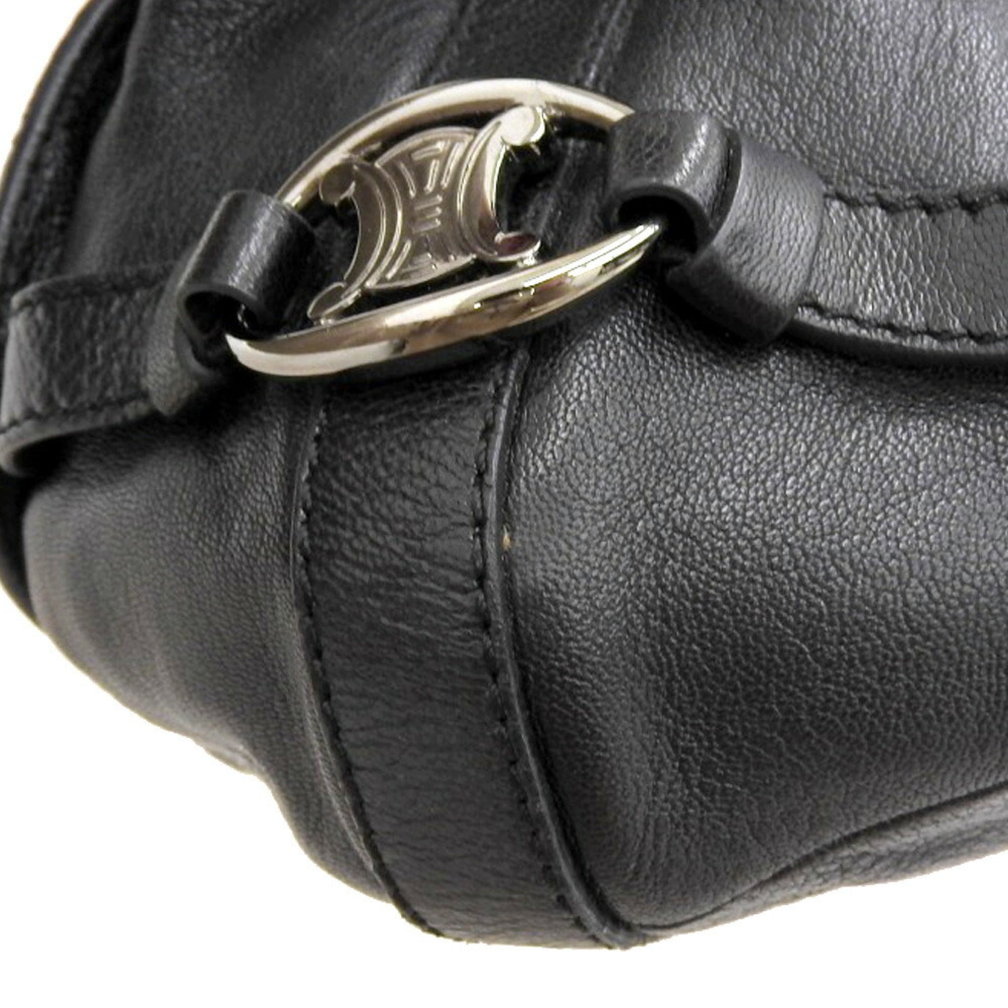 Celine Black Leather Handbag Shoulder Bag (Pre-Owned)