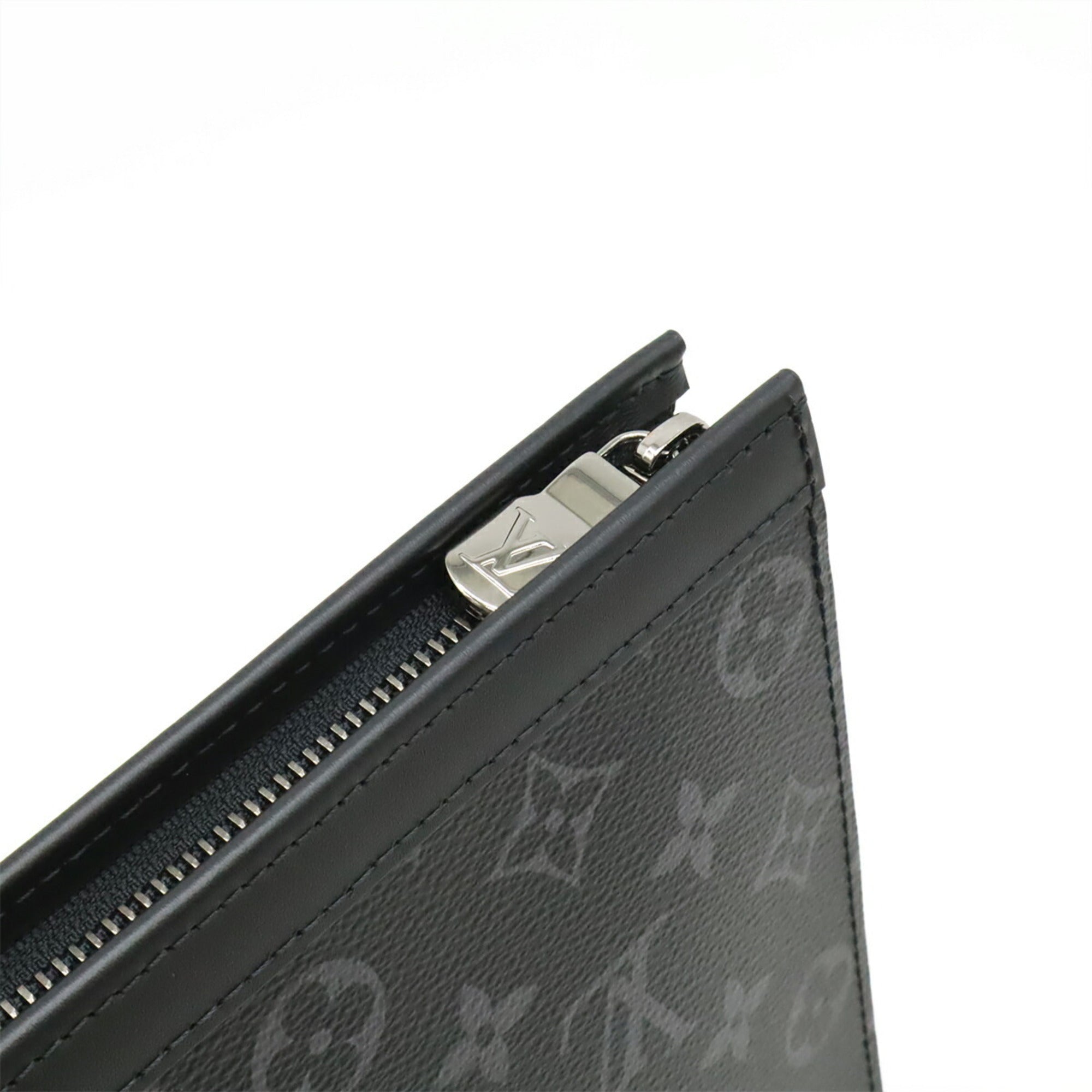 Louis Vuitton Monogram Eclipse Black Gray Monogram Eclipse Clutch Bag Pochette (Pre-Owned)