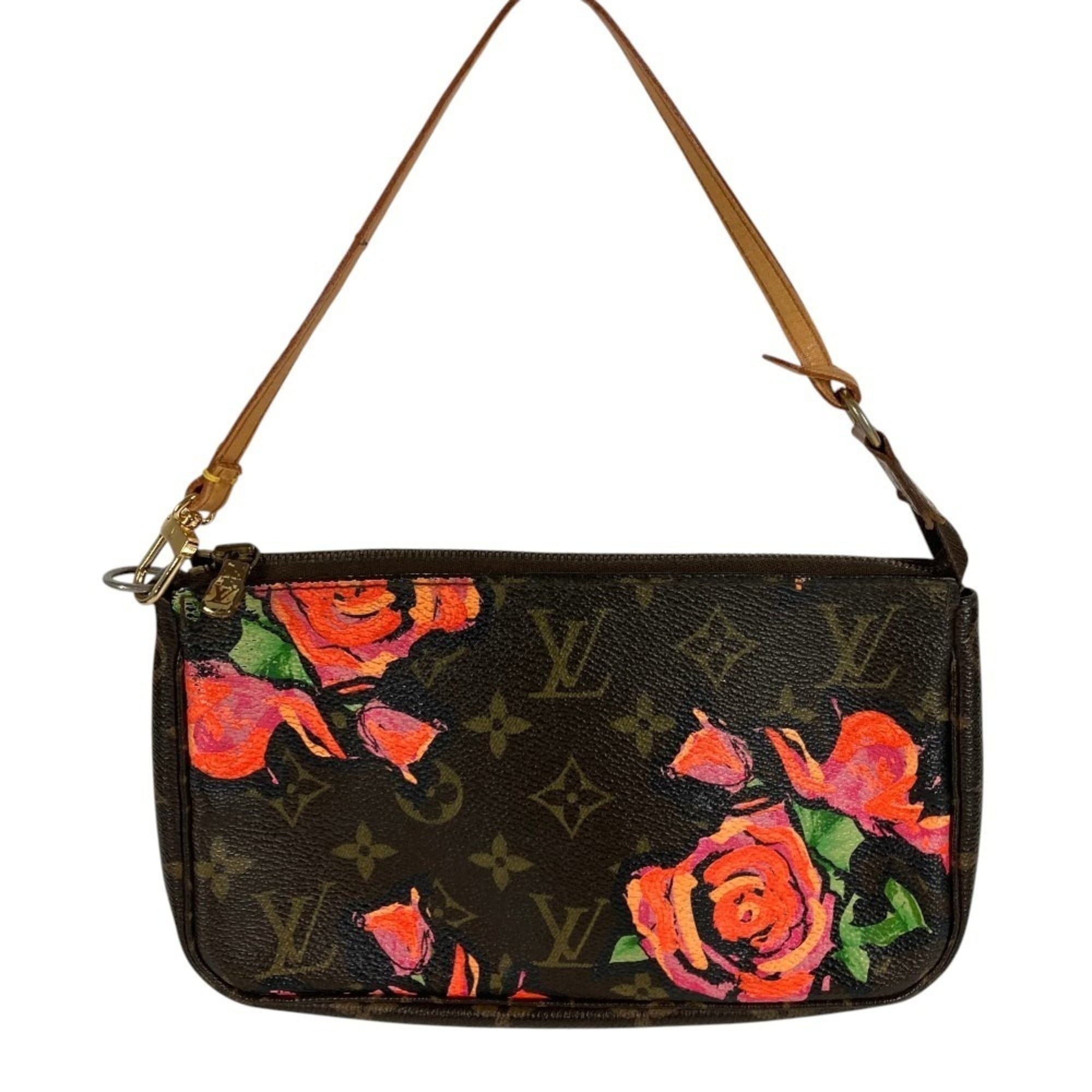 Louis Vuitton Brown Monogram Pink Monogram Rose Handbag Pouch Shoulder Bag (Pre-Owned)