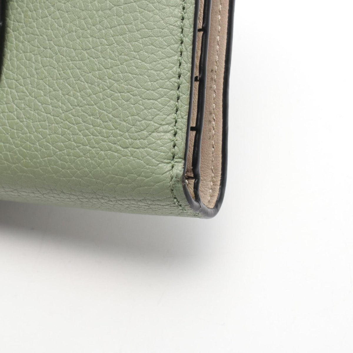 Loewe Brown Green Leather Wallet (Bi-Fold) (Pre-Owned)