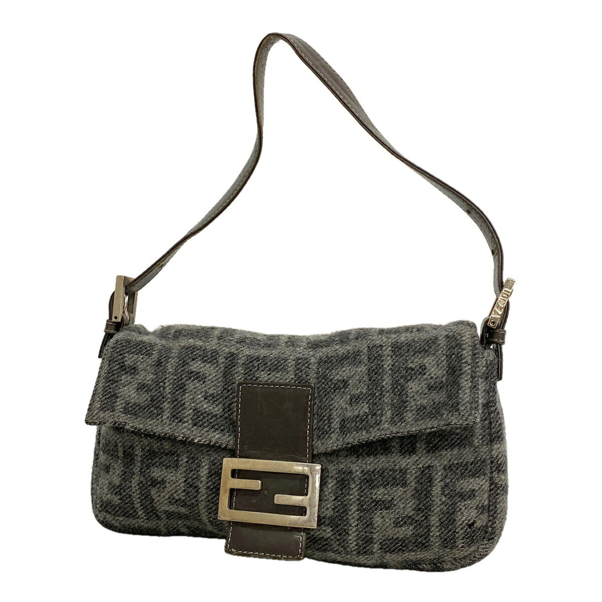 Fendi Gray Wool Handbag (Pre-Owned)