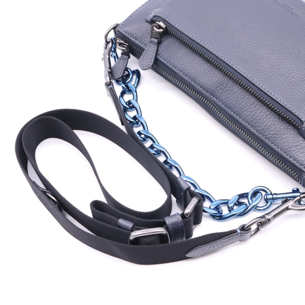 Coach Navy Black Pouch Shoulder Bag (Pre-Owned)