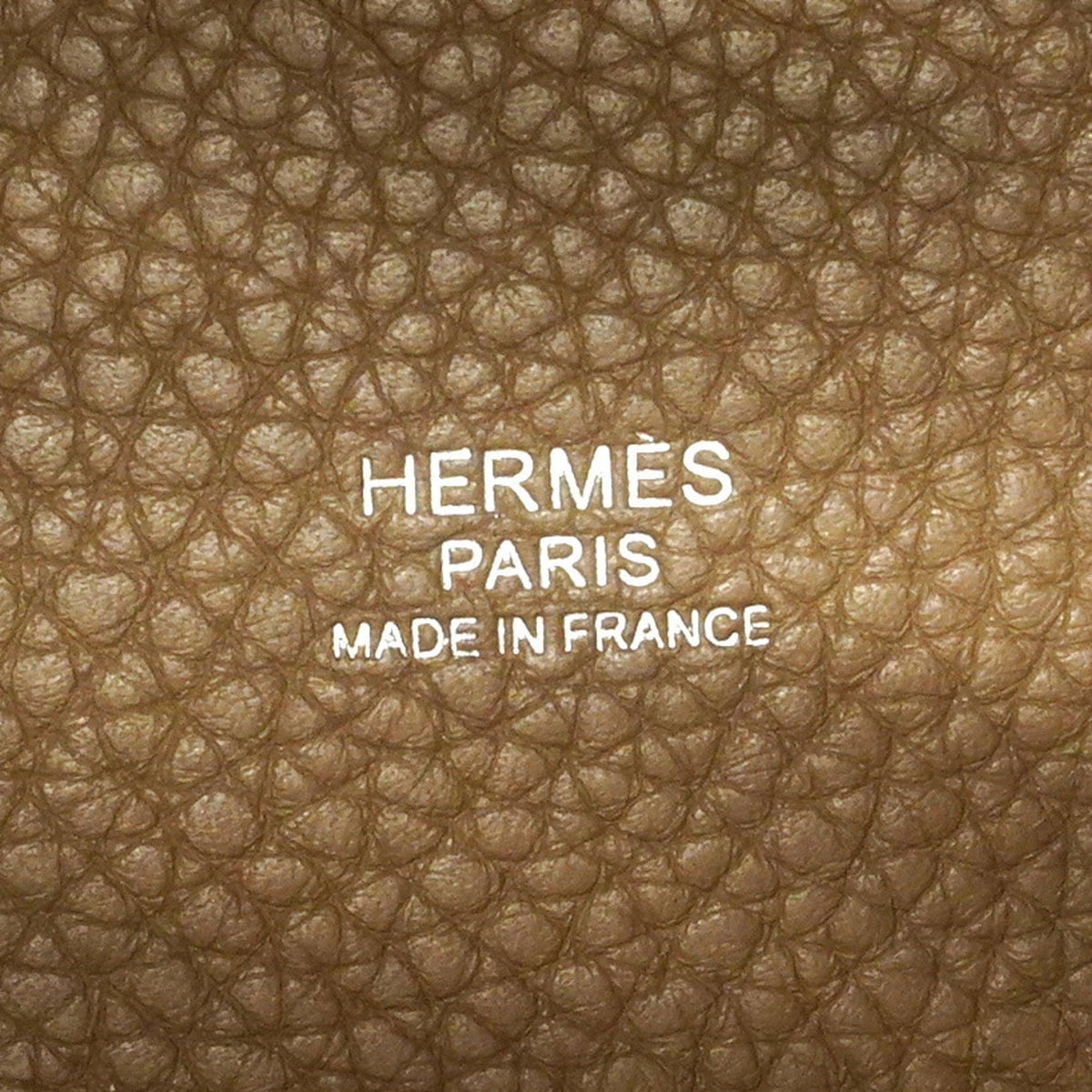 Hermes Etoupe Gray Taurillon Clemence Leather Handbag (Pre-Owned)