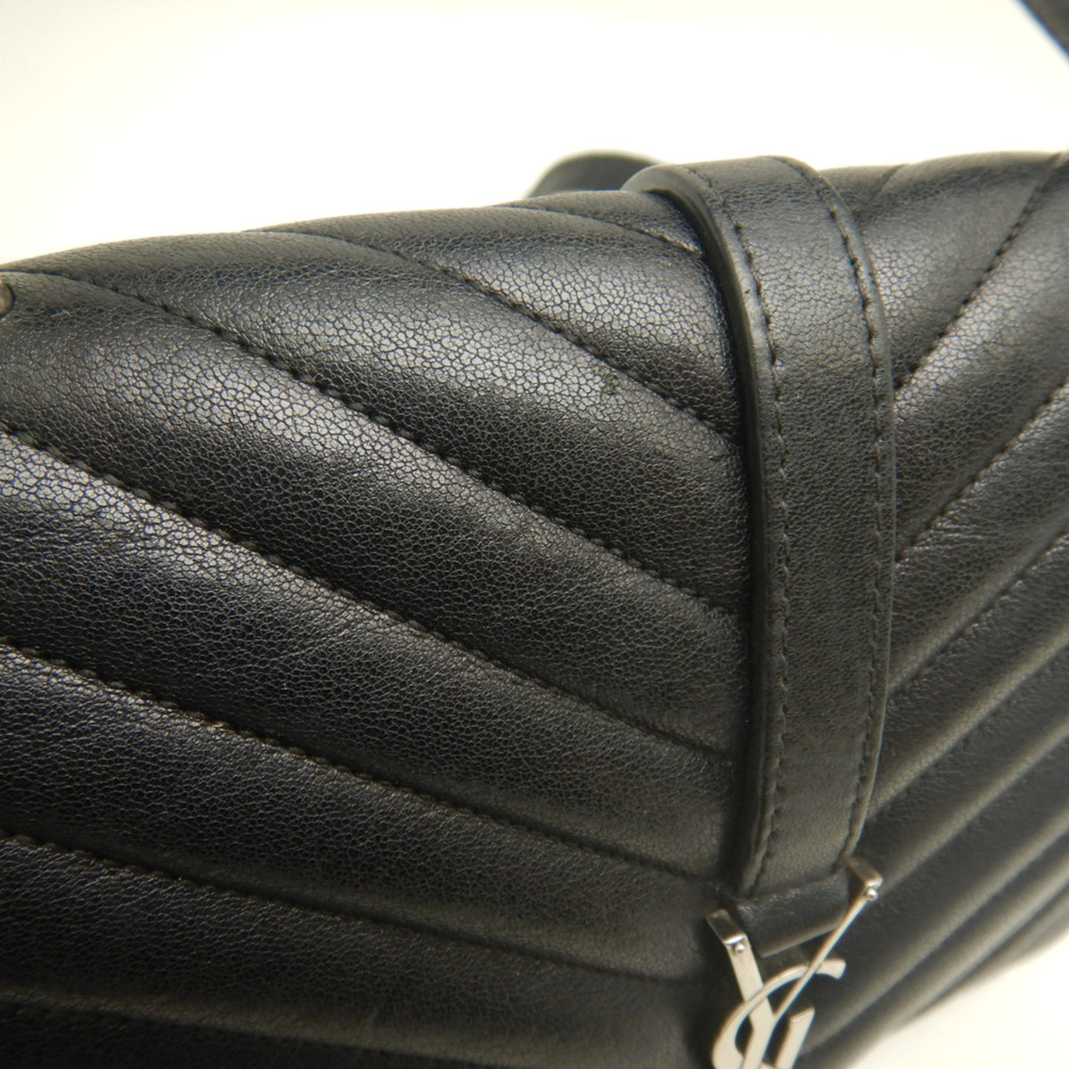 Yves Saint Laurent Black Leather School Bag Shoulder Bag (Pre-Owned)