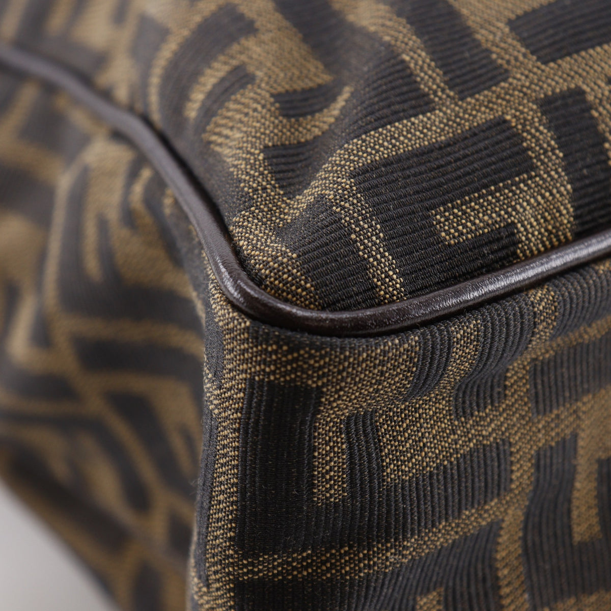 Fendi Zucca Brown Nylon Canvas Briefcase (Pre-Owned)