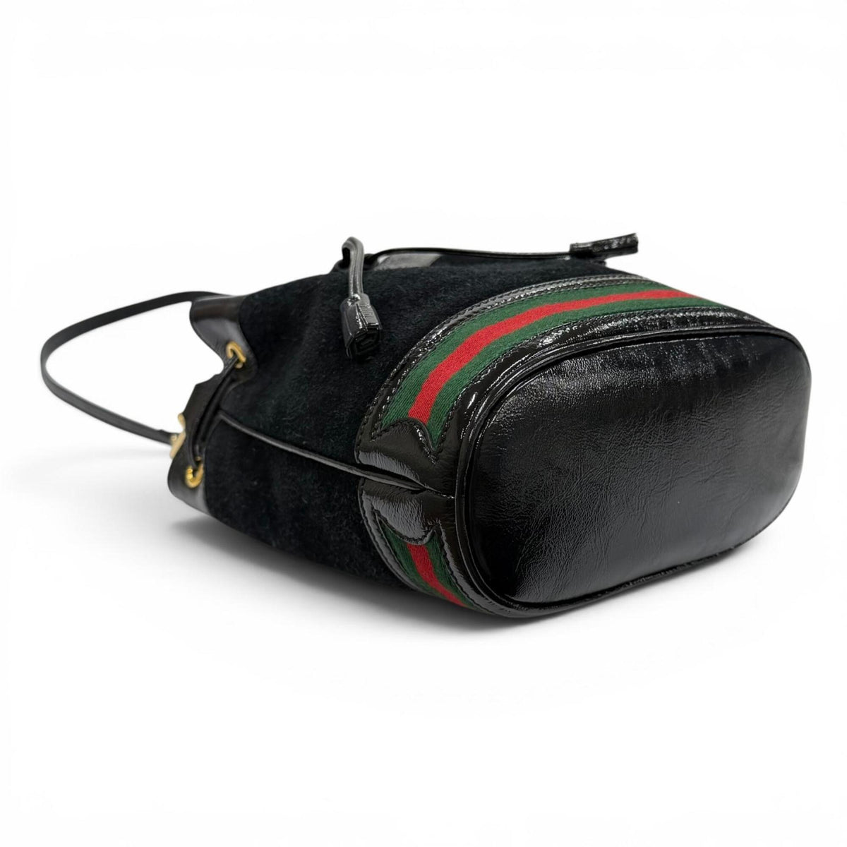 Gucci Black Suede Leather Handbag Shoulder Bag (Pre-Owned)
