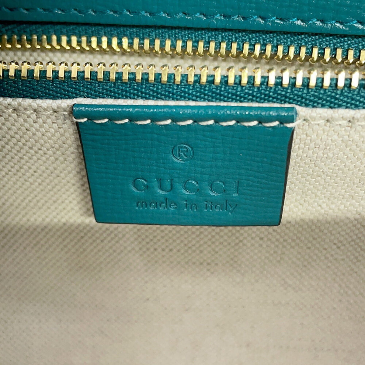 Gucci Blue Leather Handbag Shoulder Bag (Pre-Owned)